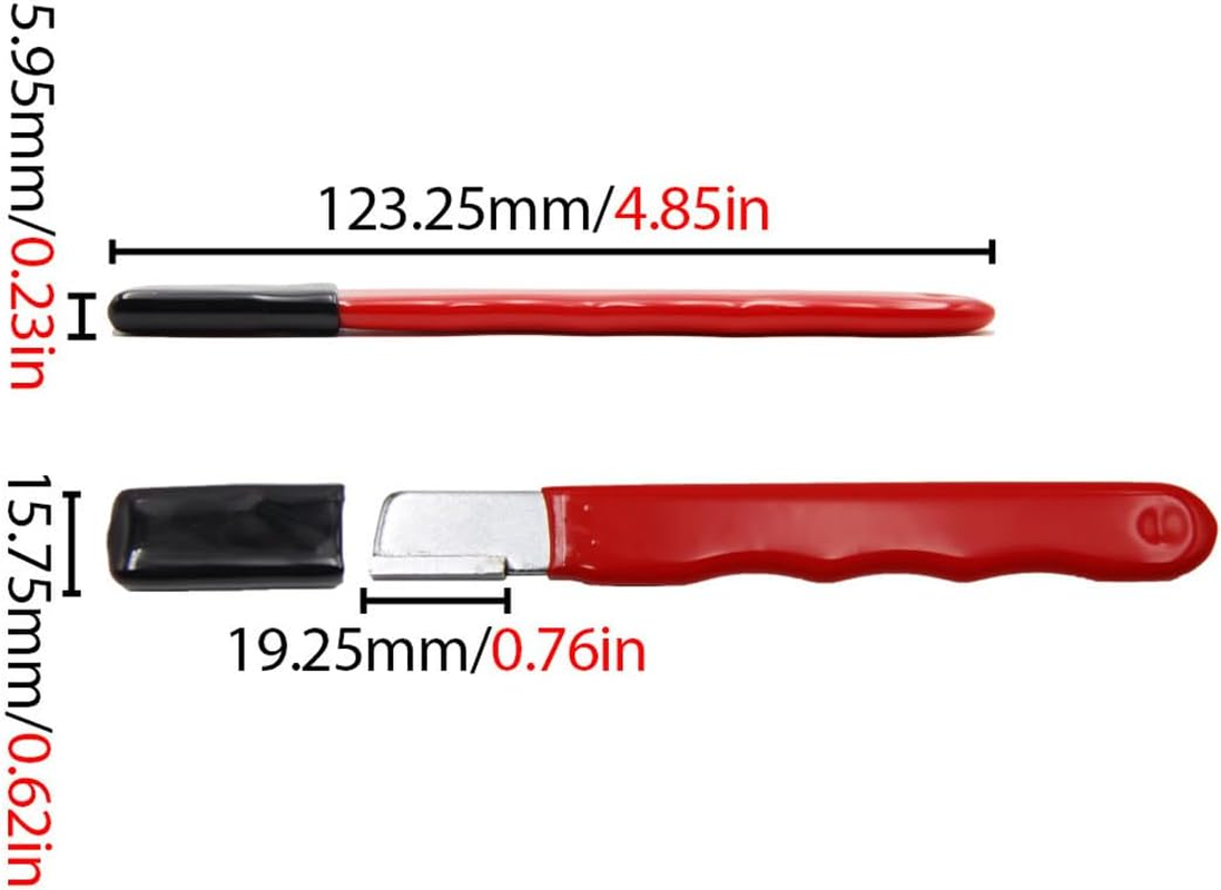 AIMALL Sharpener Stone Portable Garden Tool, Alloy Steel Blade Scissor Knife Sharpener, Rubber Handle, 4.85In Length, Available in Red and Black - Black image number 3