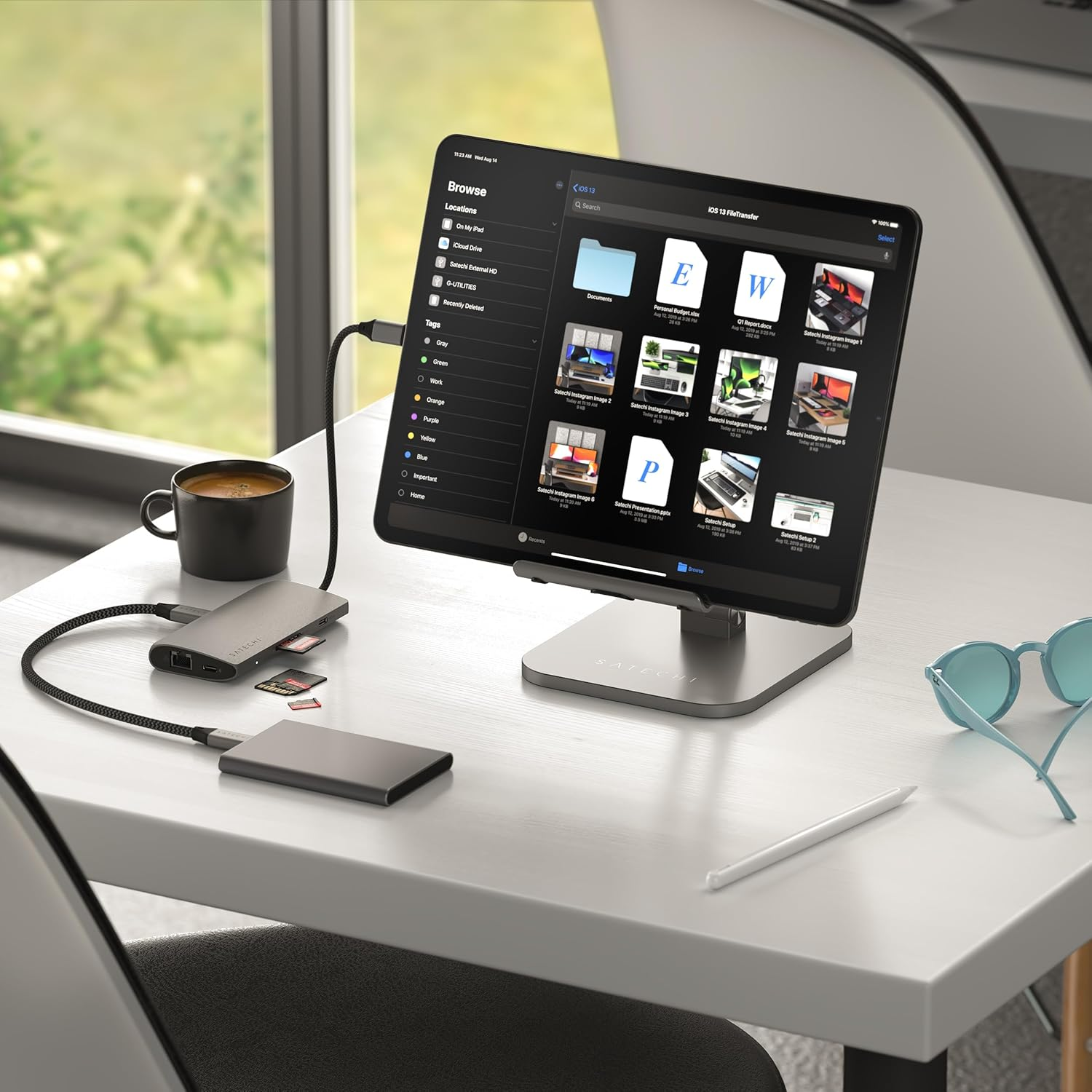 Satechi 8-In-1 USB-C Hub Multiport Adapter V3, 8K HDMI, 100W Charging, 4 USB Data Ports, Ethernet, SD Card Reader for Laptop, for Mac/Windows, Macbook Pro/Air M4/M3/M2/M1, Ipad, Iphone 16 - Space Grey image number 2