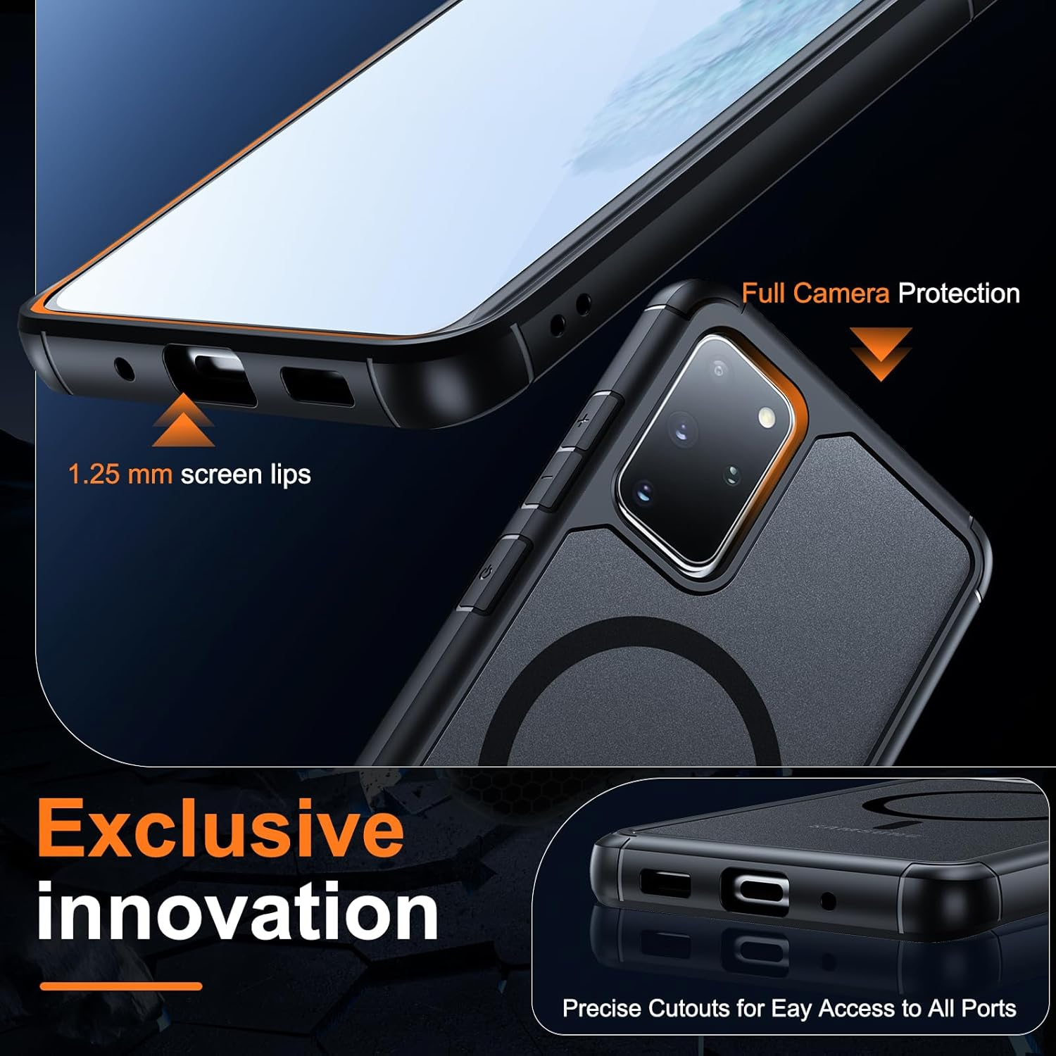 Guizzcg Samsung Galaxy S20 plus Case, Mag-Safe Compatible, Translucent Matte Shockproof Case, Screen & Lens Protection, Anti-Slip, Anti-Fingerprint, Full Protection image number 1