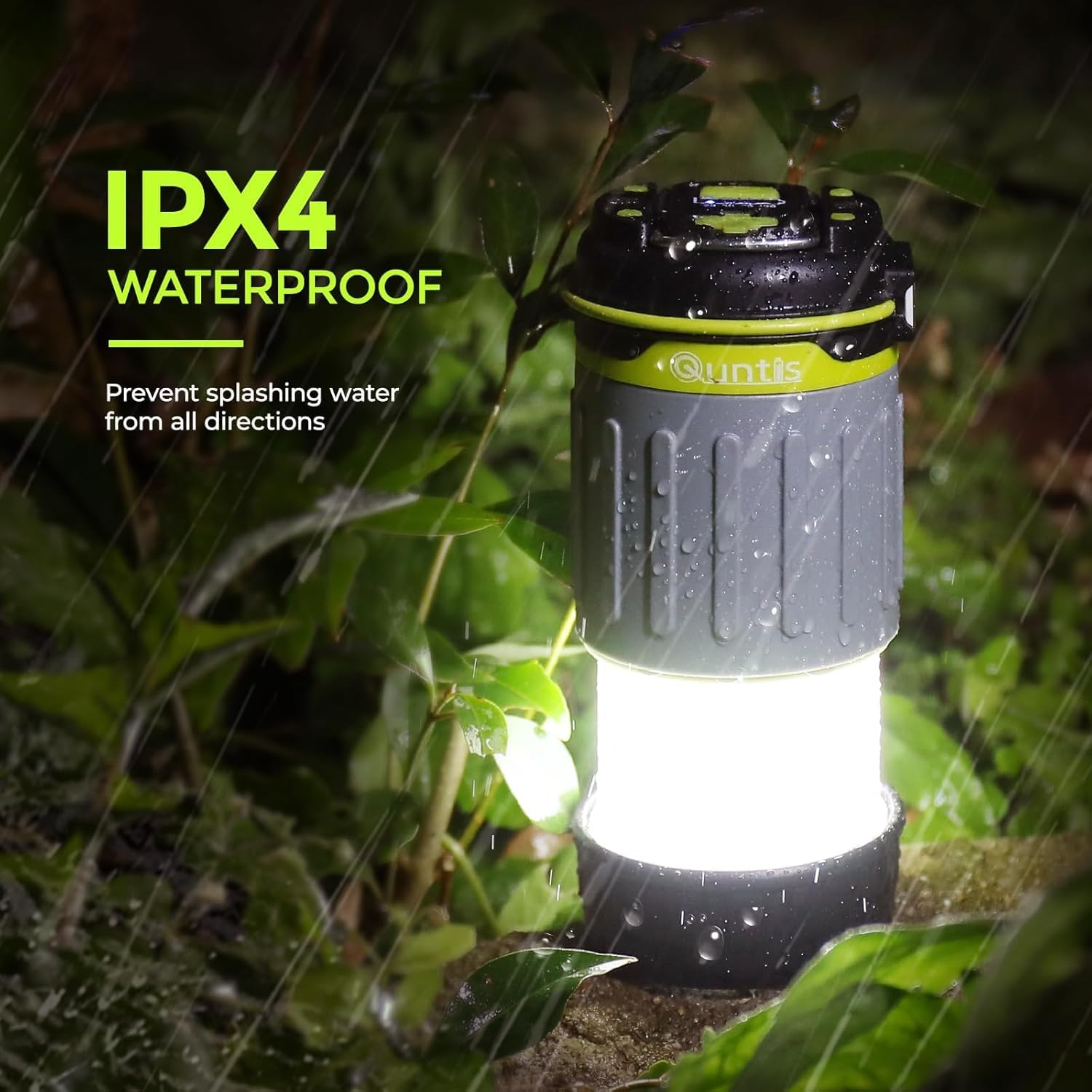 Quntis Camping Lantern Rechargeable, 600 Lumen Telescoping Camping Light, Dimmable 3 Modes with 3200Mah Battery Capacity Tent Lights, Magnetic Base & Foldable Hook for Outdoor, Hiking, Emergency Use image number 3