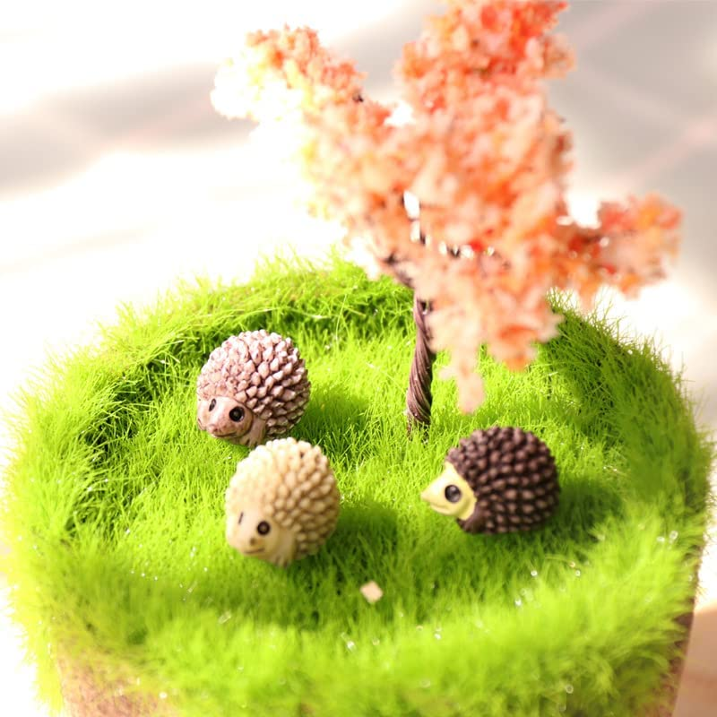 X Hot Popcorn 30 Pcs Mini Hedgehog Figurines, Miniature Moss Landscape DIY Garden Decor image number 4