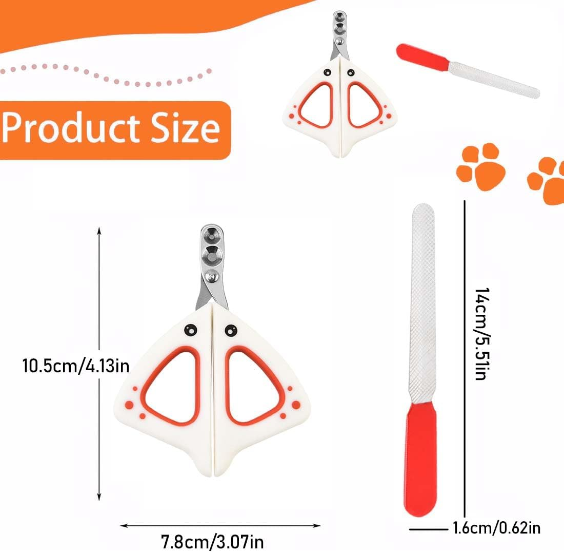 Cat Nail Scissors, Cat Nail Clippers with Protection, Cat Claw Cutter with 2 Mm and 4 Mm Hole, Cat Nail Scissors, Professional Claw Cutter, Cat Nail Clipper for Small Dogs, Puppies, Cats with File image number 3