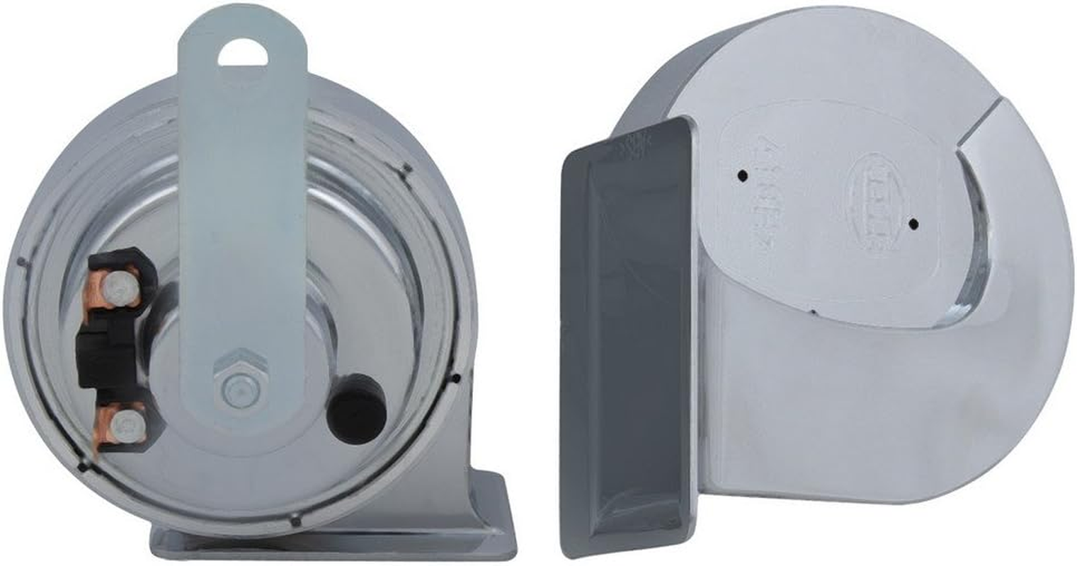 HELLA 007728883 Chrome 12V Trumpet Horn Kit (Universal Fit) - Universal / High Tone Only, Red image number 2