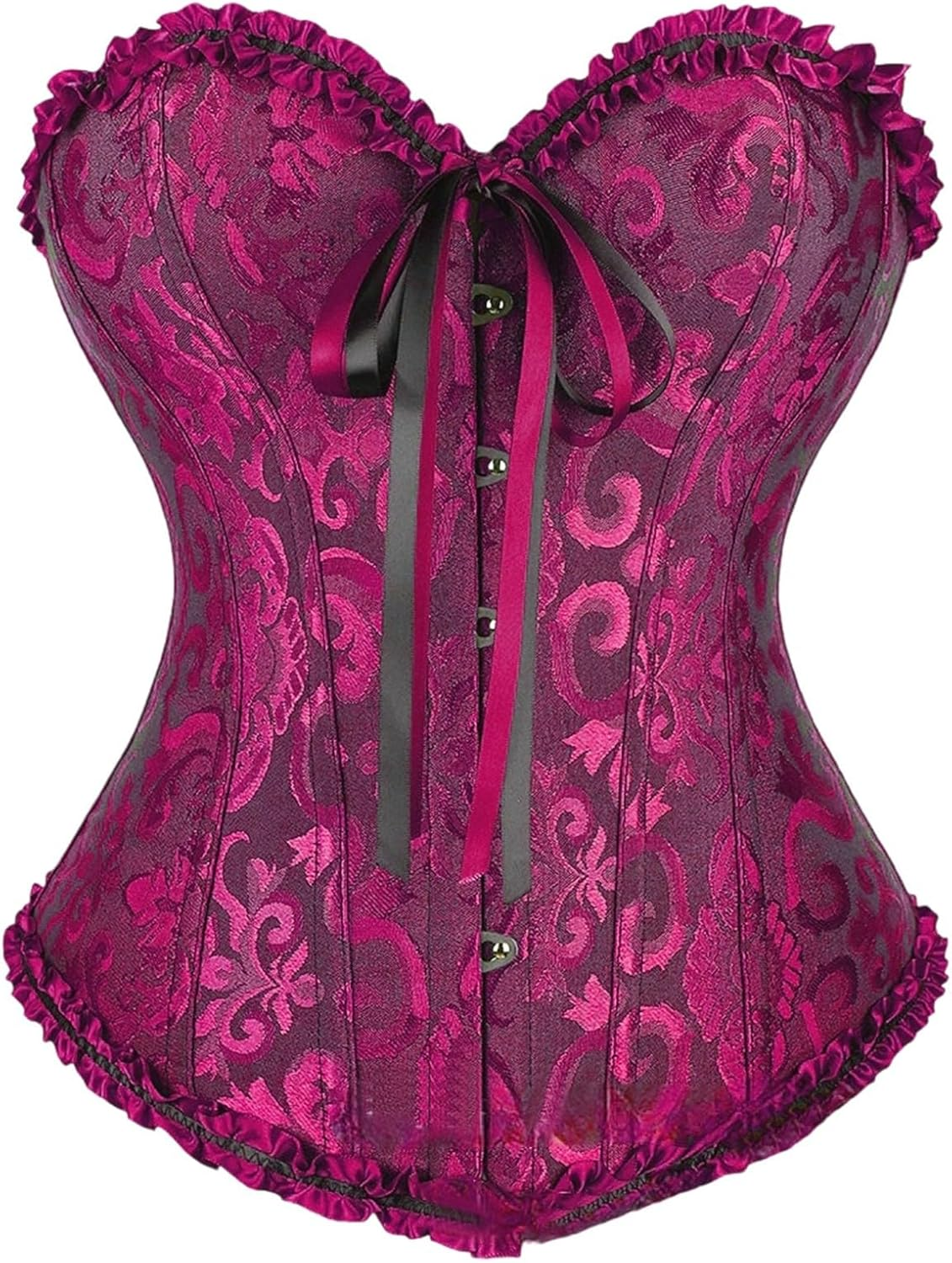 Generic Corset Tops for Women Western Shapewear Bustier Vintage Bustier Top Steampunk Pirate Corsets Adult Halloween Costumes image number 6