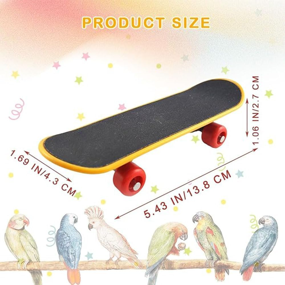 1 Pcs Turtle Toy Mini Skateboard Scooter Accessory,For Bearded Dragon Parrot Reptile Small Animals (Large) image number 2