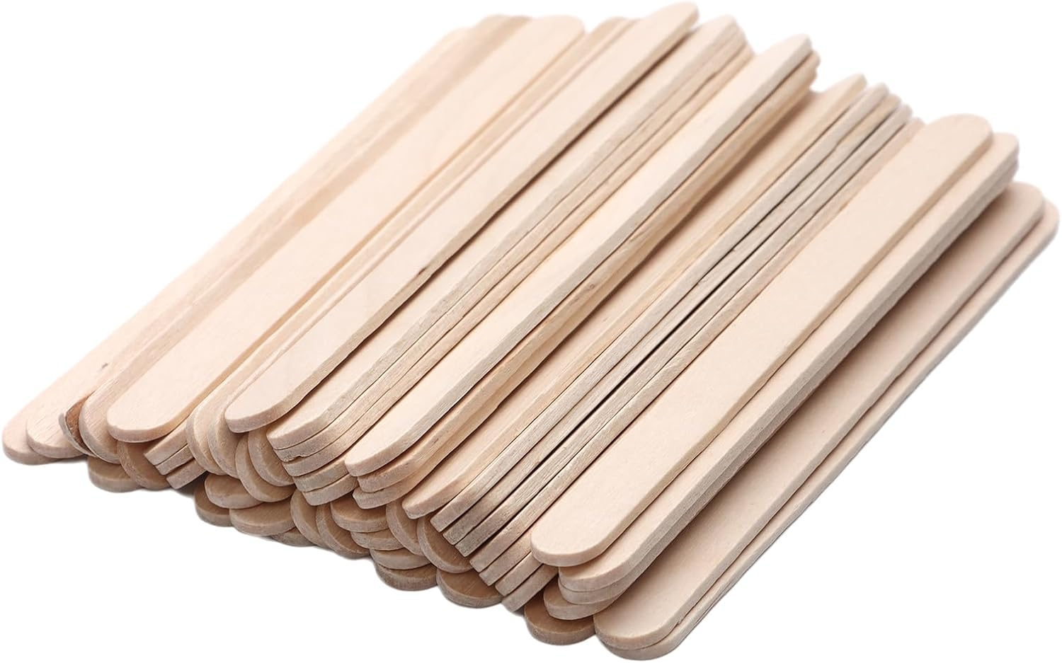100Pcs 4.5 Inch Wooden Craft Sticks, Hair Removal Wax Sticks for Eyebrow and Body, Wax Wiping Tools Wood Makeup Spatula,Natural Wood Popsicle Ice Cream Sticks,Art Projects DIY Wood Crafts image number 3