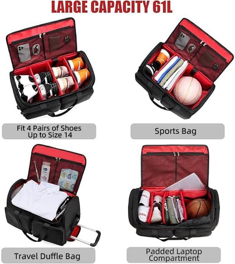 Sneaker Bag Travel Shoes Duffel Bag Men Women Gym Sport Luggage Duffle Carrying Case Bag Divider Adjustable Compartment Portable Soccer Athletic Shoes Carrier Heavy Duty Traveling Accessories