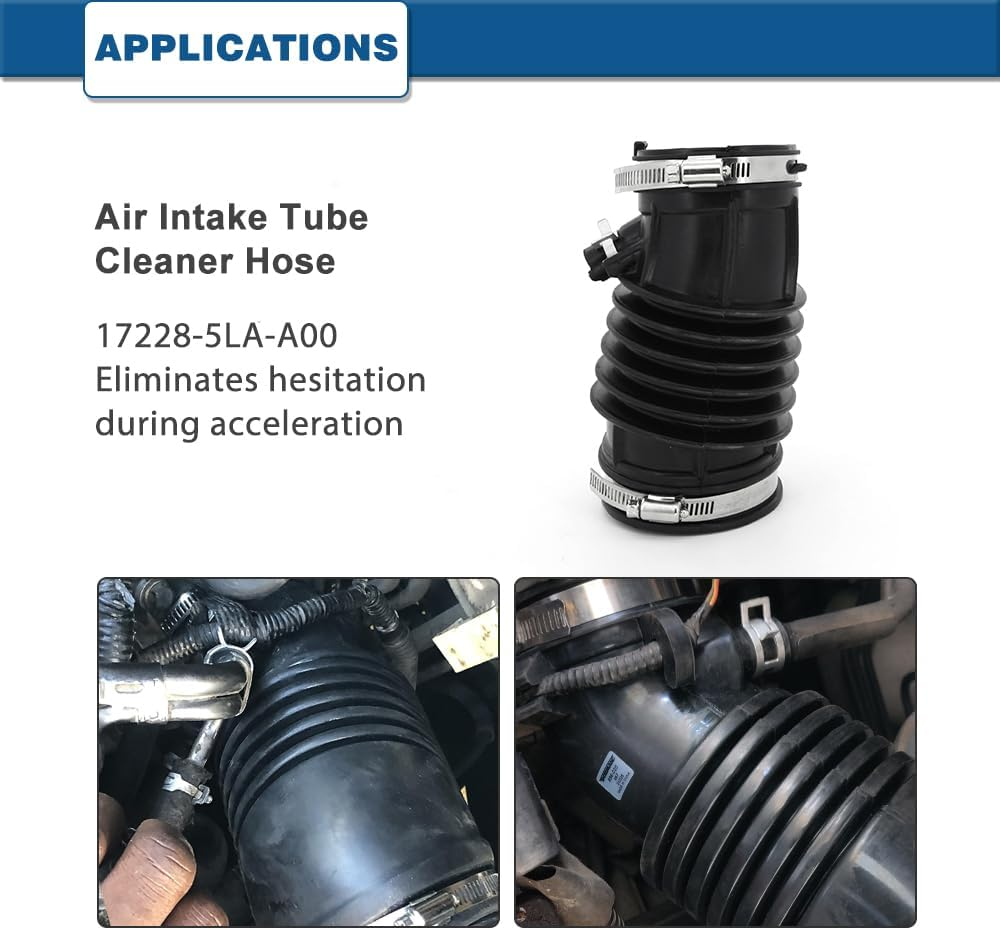 Air Intake Hose Compatible with Honda CRV 2.4L 2015-2016 - Intake Filter Tube Replaces # 17228-5LA-A00 - Air Intake Duct Tube Boot image number 1