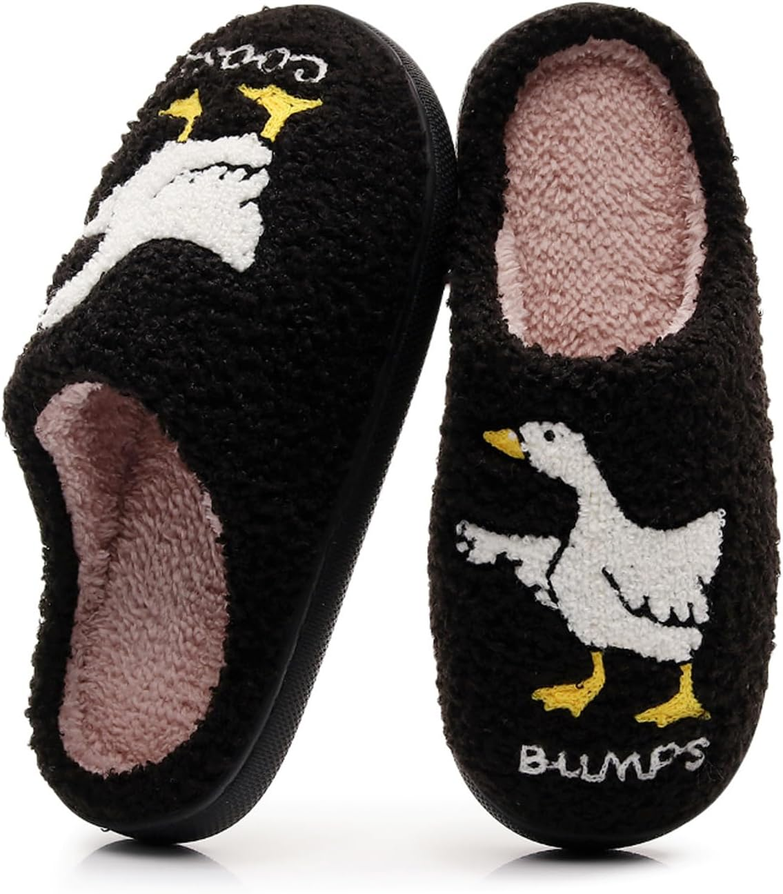 Women'S Men'S Home Slippers Love Cartoon Retro Soft Plush Lightweight Slippers Slip-On Cozy Indoor Outdoor Couple Slippers Slip on Anti-Skid Sole image number 2