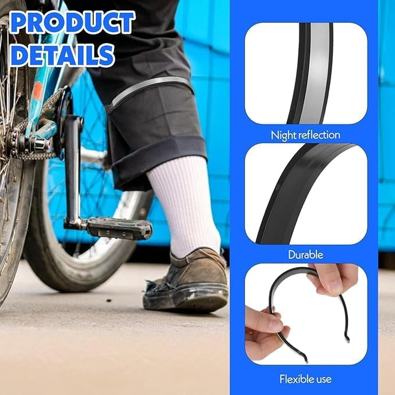 High Reflective Cycling Trousers Clips,2Pcs Reflective Trouser Clips Bike Trouser Clips,Cycling Reflective Trouser Clips,Reflective Bicycle Trouser Clips,High Visibility Reflective Bike Trouser Clips image number 6