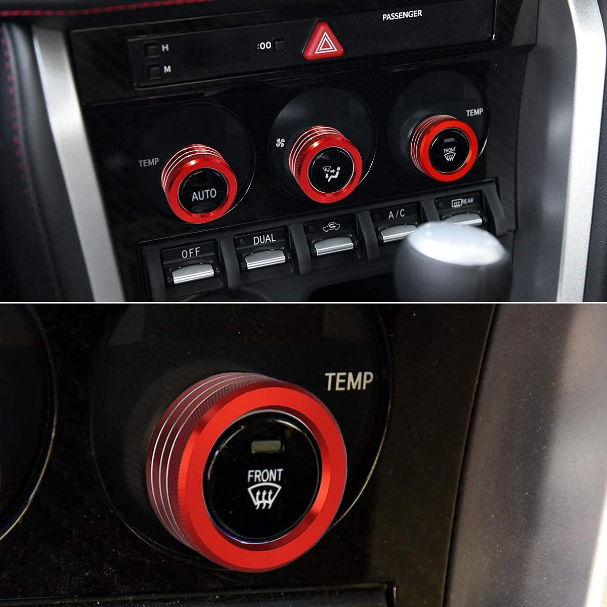 3PCS Air Conditioning Button Cover Decoration Twist Switch Ring Trim Fit for Subaru BRZ Toyota 86 FR-S GT86 FT86 2013-2022 Interior Accessories image number 4