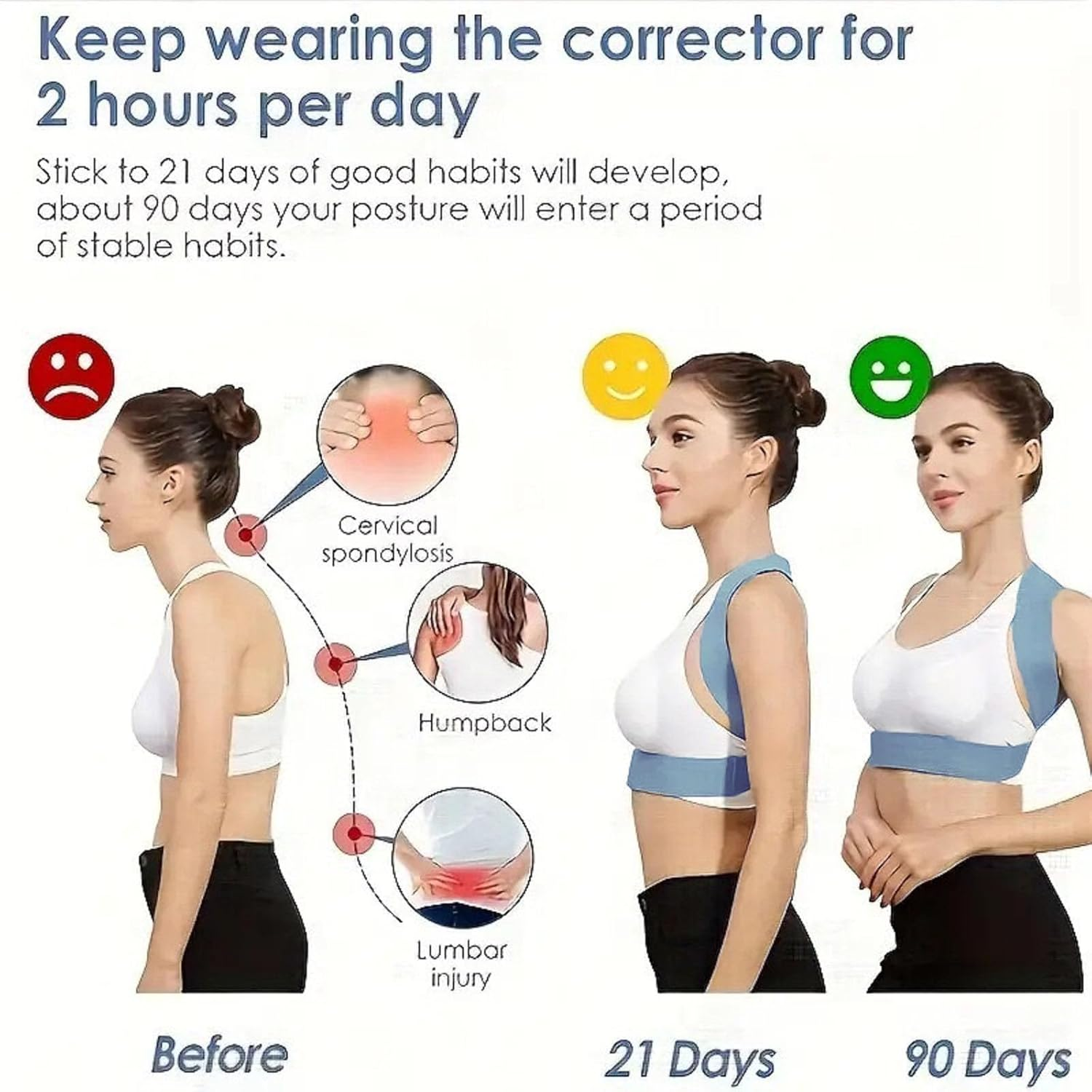 Back Brace Posture Corrector for Women and Men, Shoulder Straightener, Adjustable Full Back Support, Upper and Lower Back Pain Relief - Scoliosis, Hunchback, Hump, Thoracic, Spine Corrector (M) image number 1