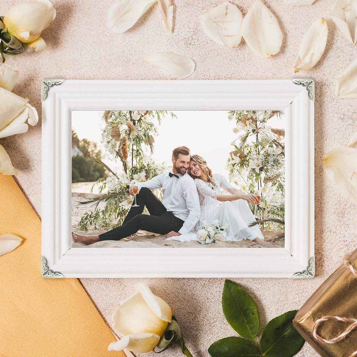 WELANE Book Corner Protector, 120 PCS Retro Metal Album Corner Protector for Scrapbook, Photo Album, Menu (1.4 X 2Cm/0.55 X 0.78In) image number 6