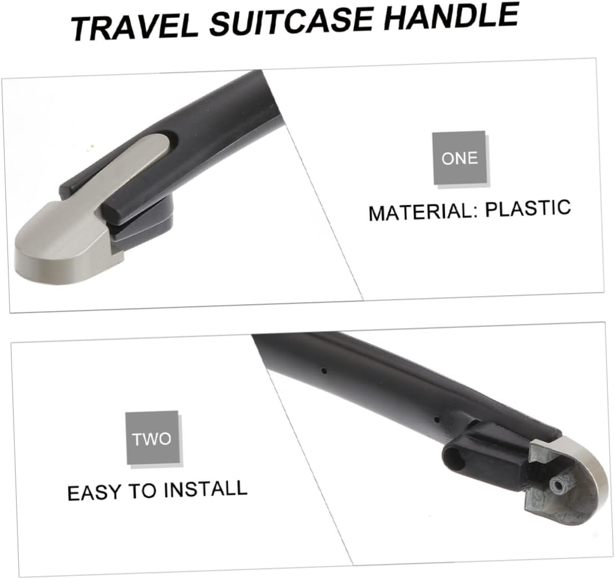 TINEASUR Travel Suitcase Handle Replacement Plastic Grip Handle for Luggage Case Sturdy Travel Bag Accessory Screws