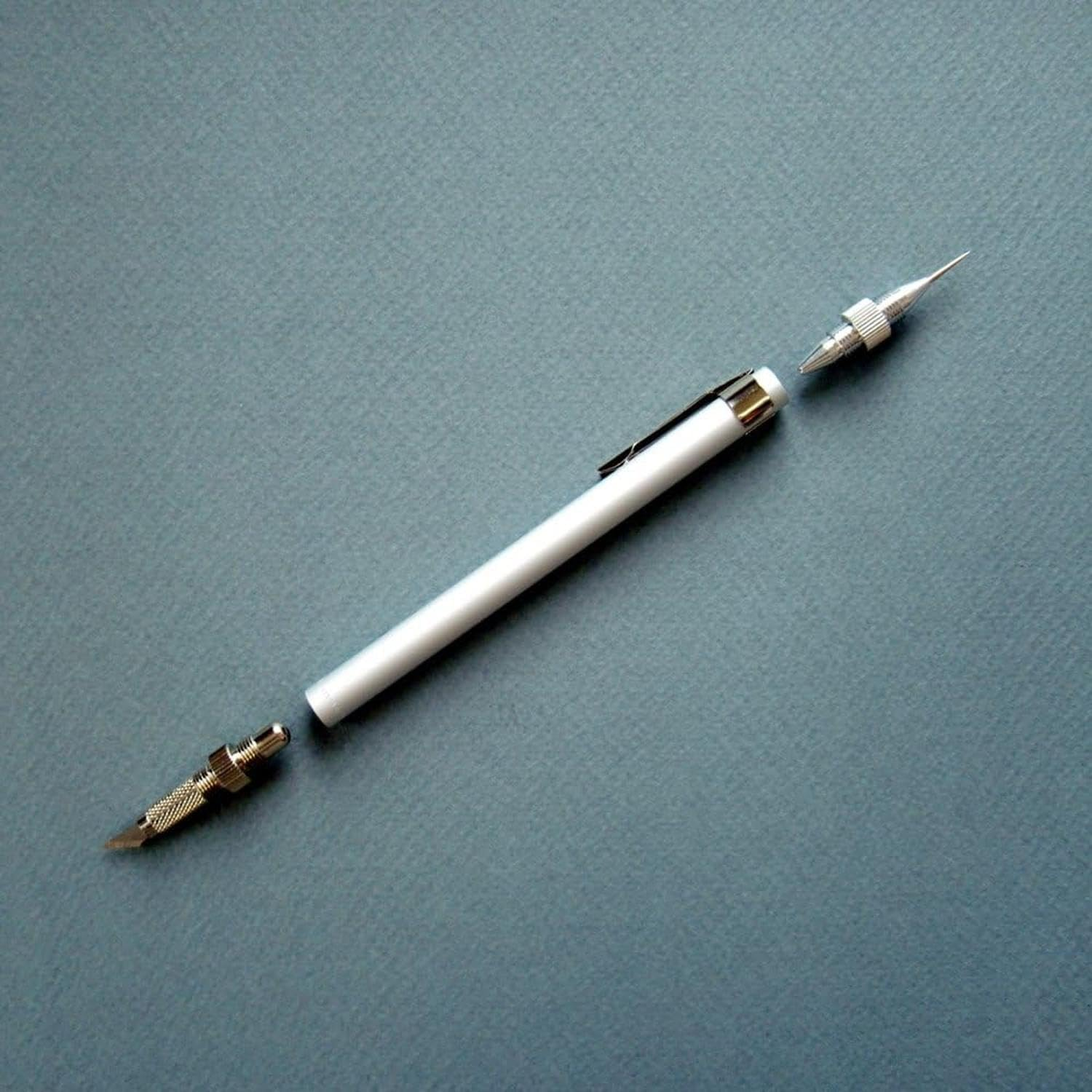 NT Cutter Aluminum Holder Art Knife with Needlepoint & Burnishers, 1 Knife (D-1000P) image number 3