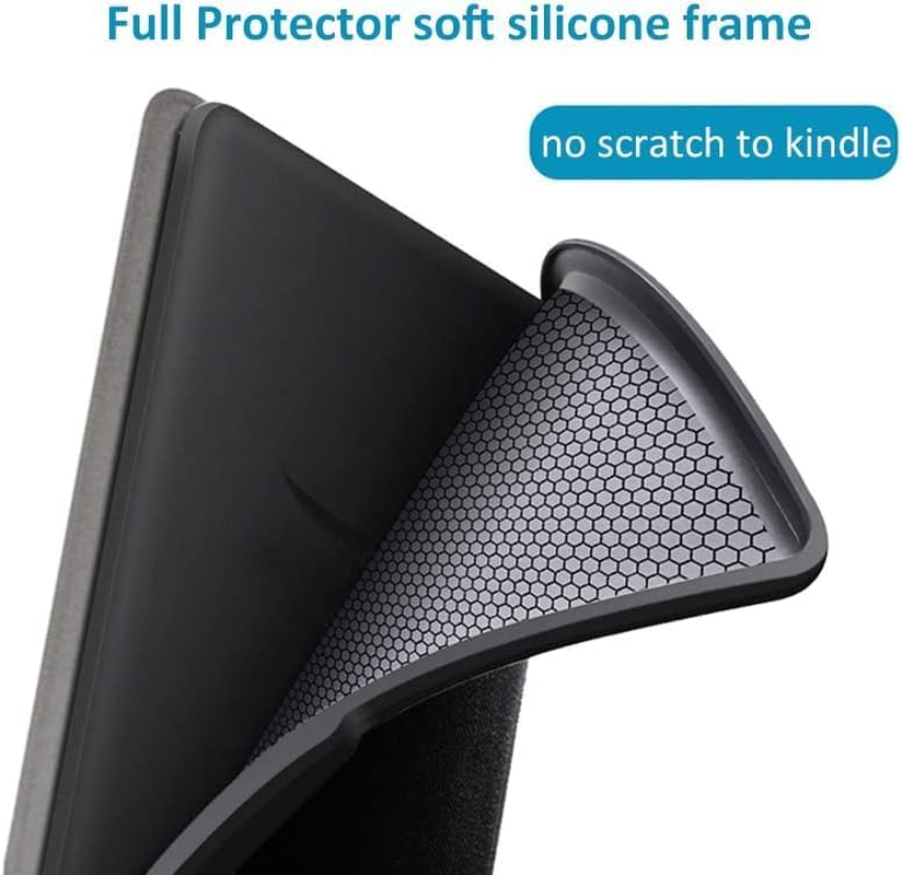 Case Compatible with 2022/2024 Kindle 11Th Generation 6 Inch W/Hand Strap, PU Leather Kindle Case 6" for Kindle 2024/2022 11Th Gen Model C2V2L3 [Auto Wake Up/Sleeping] [Hand Loop] (Black) - Pink image number 7