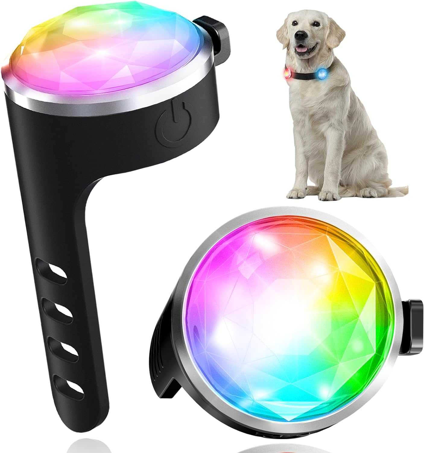 Tubasion Rechargeable Dog Collar Light, 2024 Best 7 Color Changing Light for Dog Collar with 100% Waterproof and Durable Silicone Band. Dog Lights for Night Walking, Camping, Bike image number 3