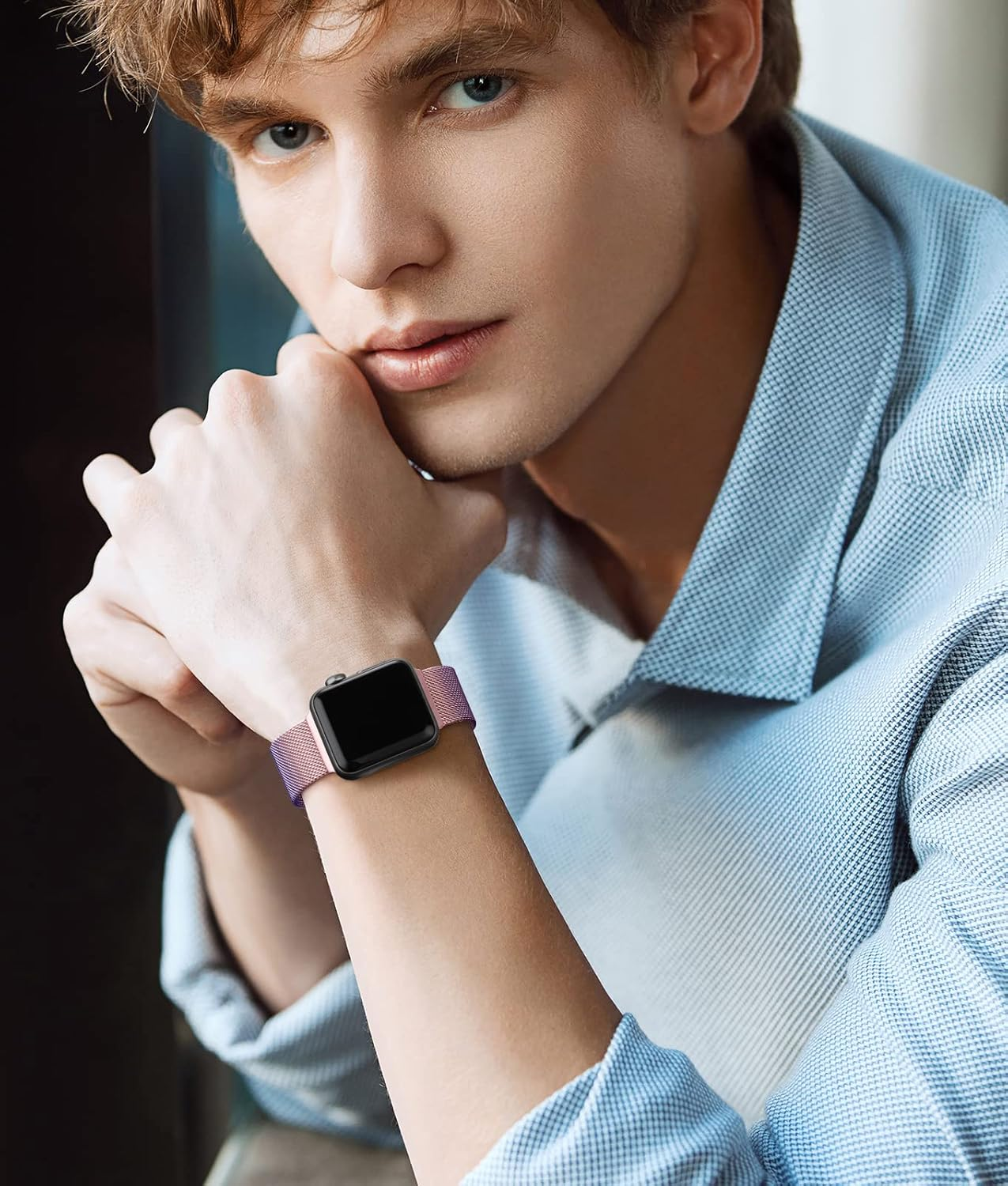 Witzon Stainless Steel Bands for Apple Watch Band 38M 40Mm 41Mm 42Mm 44Mm 46Mm 45Mm 49Mm for Women Men, Magnetic Milanese Mesh Metal Bands for Iwatch Series 11 10 SE Ultra 9 8 7 6 5 4 3 2 1 image number 2