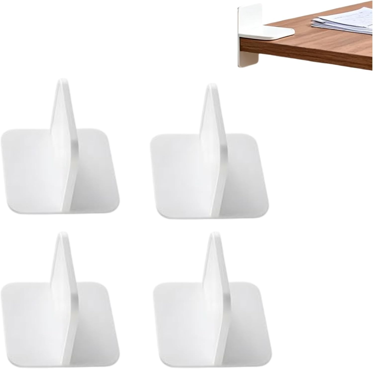 Kalione 4 Packs Adhesive Furniture Anchors No Drill, anti Tip Furniture Wall Anchors for Proofing, Secure Bookshelf Dresser Shelf Cabinet to Wall for Safety - Removable,No Screw image number 3