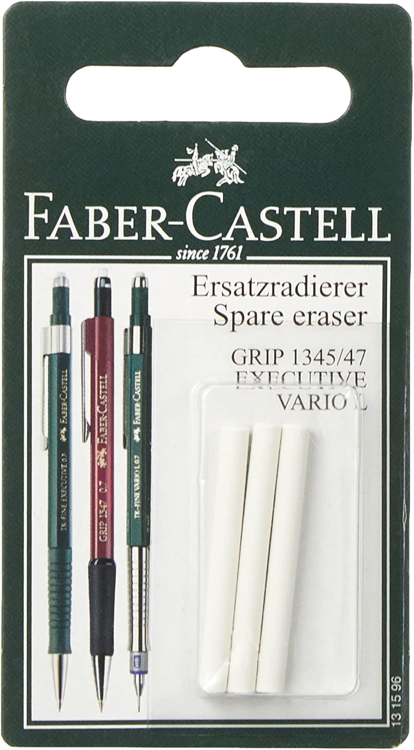 Faber-Castell Zapasowe Gumki Do Ol&oacute;wk&oacute;w Automatycznych Grip 3 Sztuki
