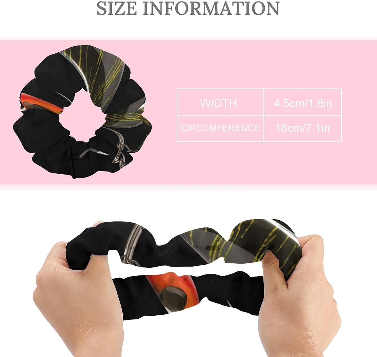 Hair Scrunchies,Fishing Lur Hair Bands,Scrunchy Hair Ties Ropes,Scrunchy Hair Ties for Women Girls Hair Accessories image number 1