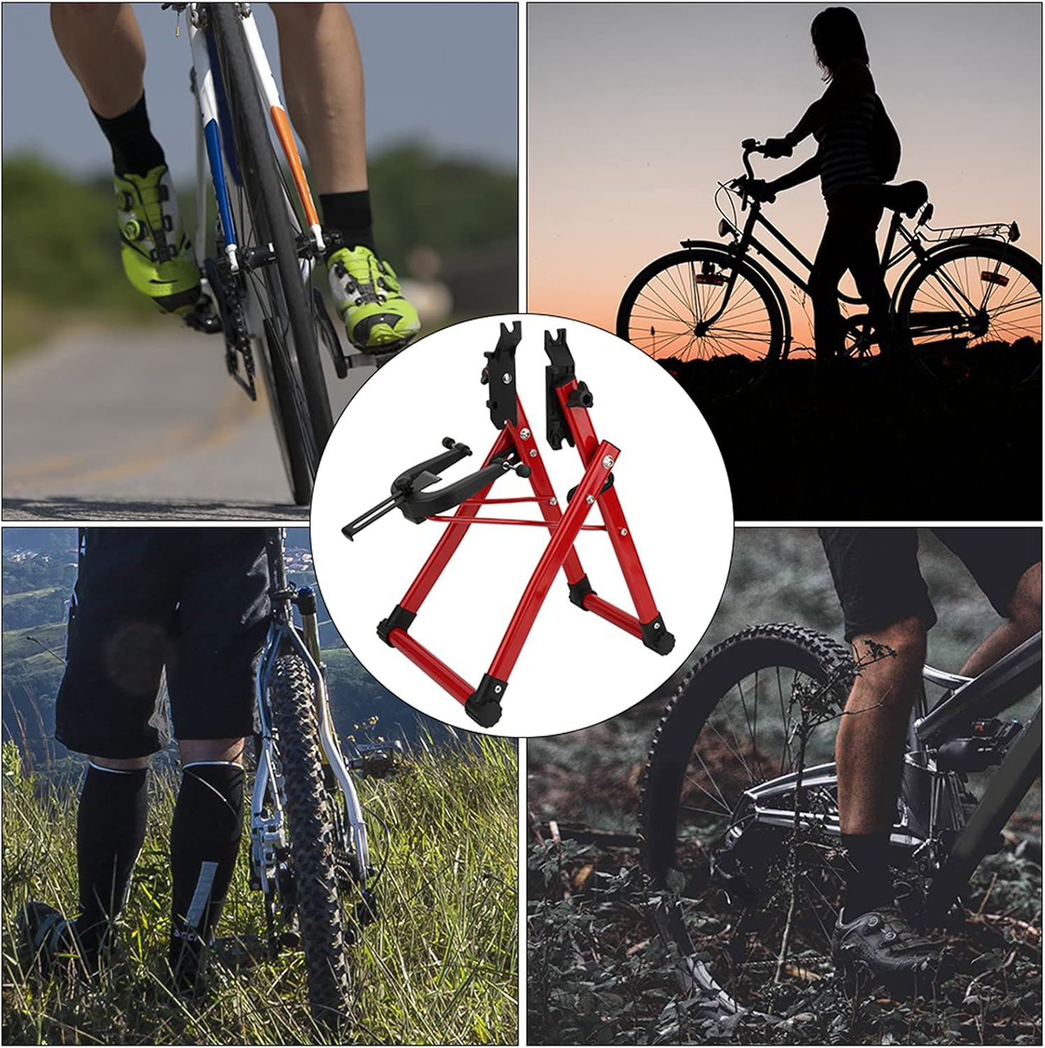 Bicycle Wheel Truing Stand, Aluminium Alloy Bike Wheel Truing Support Simple Compact Bike Repair Maintenance Supplies image number 2