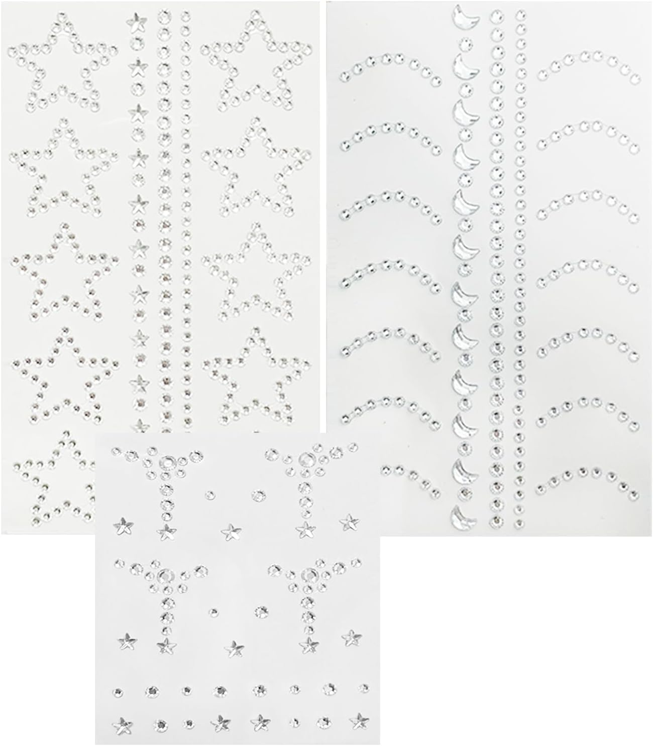 Taicols Face Gems Hair Jewels, Self-Adhesive Eye Rhinestones DIY Stick-On, Body Crystals Pearls for Makeup, Crafts, Self-Adhesive Rhinestones & Pearls Kit, Body Jewels for Cosplay/Festival DIY Makeup