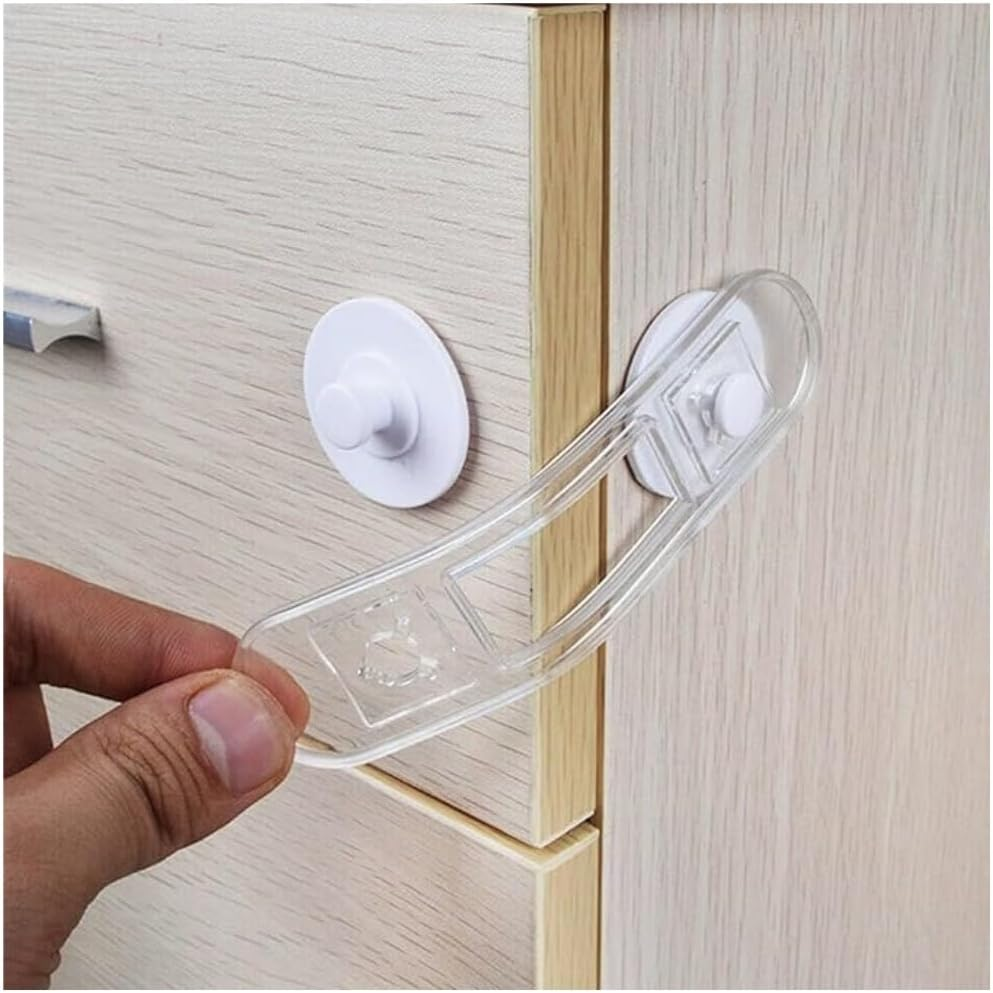 Jindizi Locks for Cabinets and Drawers, 10Pcs Safety Locks, Cupboard Locks, Latches to Drawer Door Fridge, No Drilling Adjustable Strap With image number 4