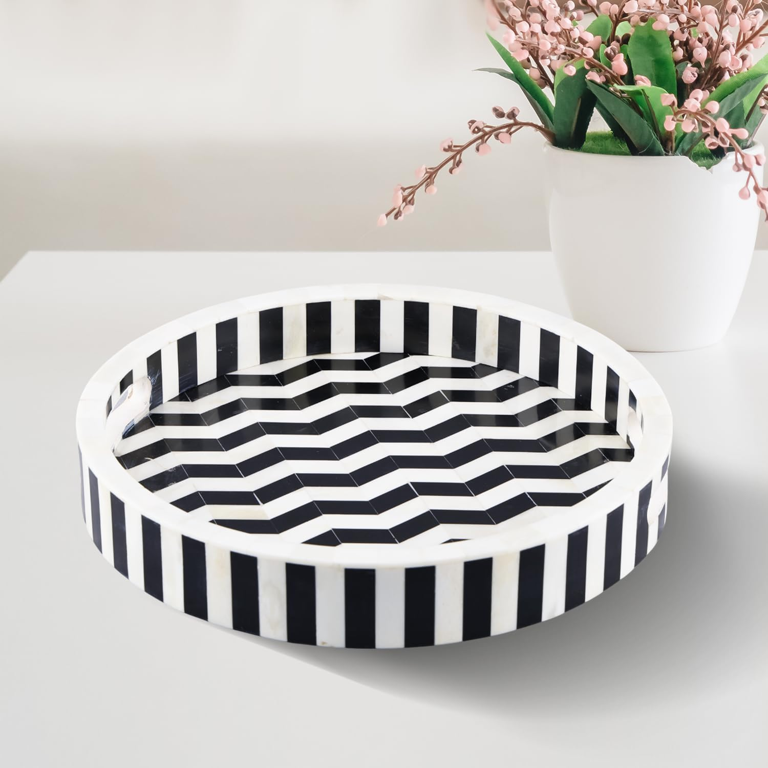 Handicrafts Home Decorative Tray Athens Dinami Collection -12X12 Inch image number 2