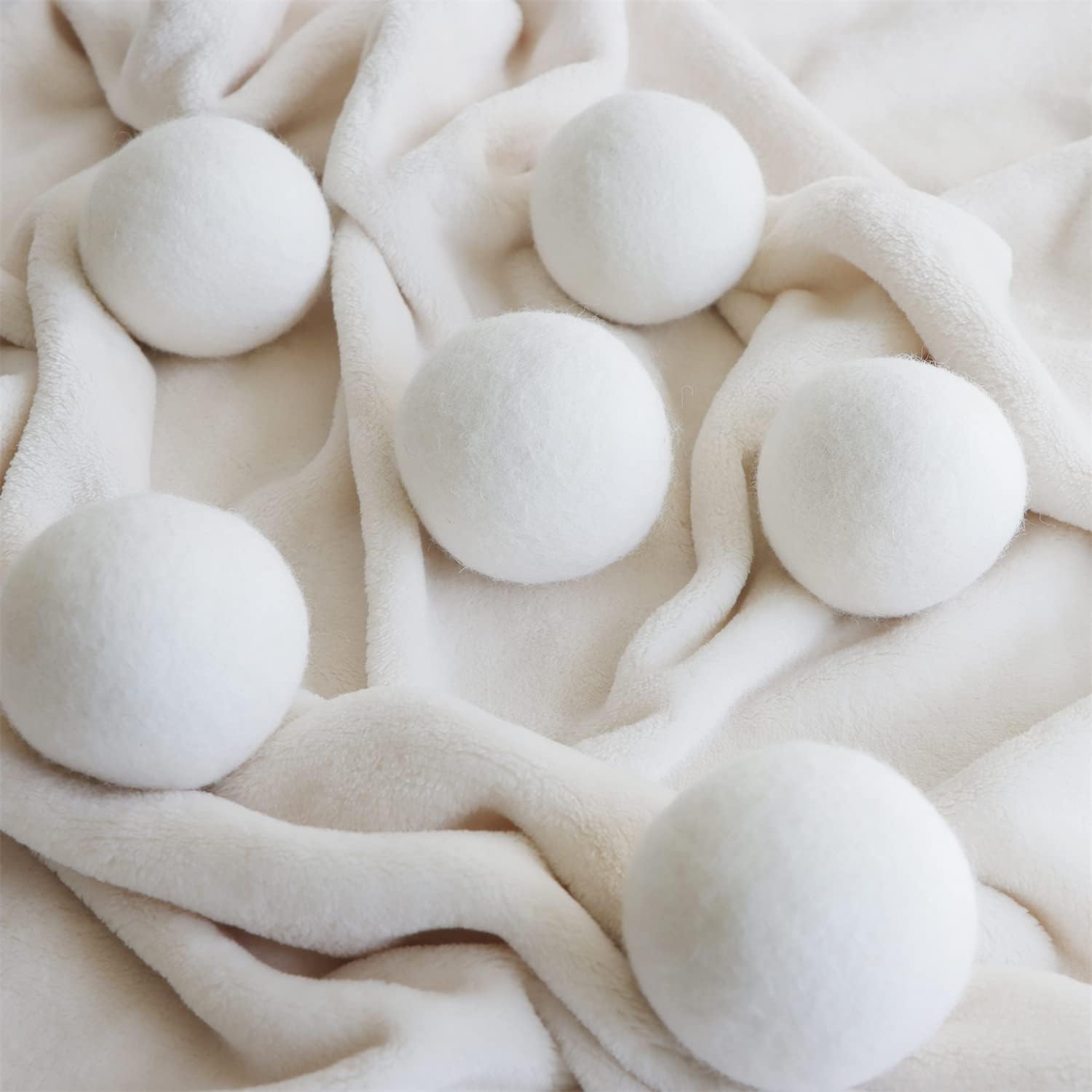 Lauterye Wool Dryer Balls 6-Pack 100% Made of Organic New Zealand Wool,Natural Fabric Softener,Reusable,Hypoallergenic,Chemical-Free,Anti-Static,Lint-Free, Odorless，A Mother'S Love Never Changes. image number 1