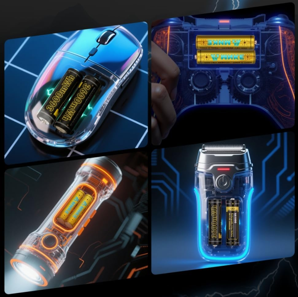 4PCS AA/AAA Rechargeable Lithium Batteries 1.5V Total 8PCS Batteries with Magnetic Charger High-Capacity 1000+ Cycles of Use Ultra-Long Lasting Time 3H Fast Charge with LED Charge Indicator image number 5