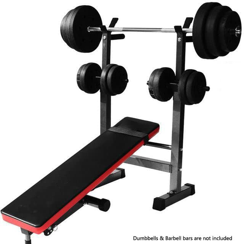 Salesbay Multi-Station Foldable Bench Press Incline Home Gym Fitness Olympic Weights Station Rack image number 2