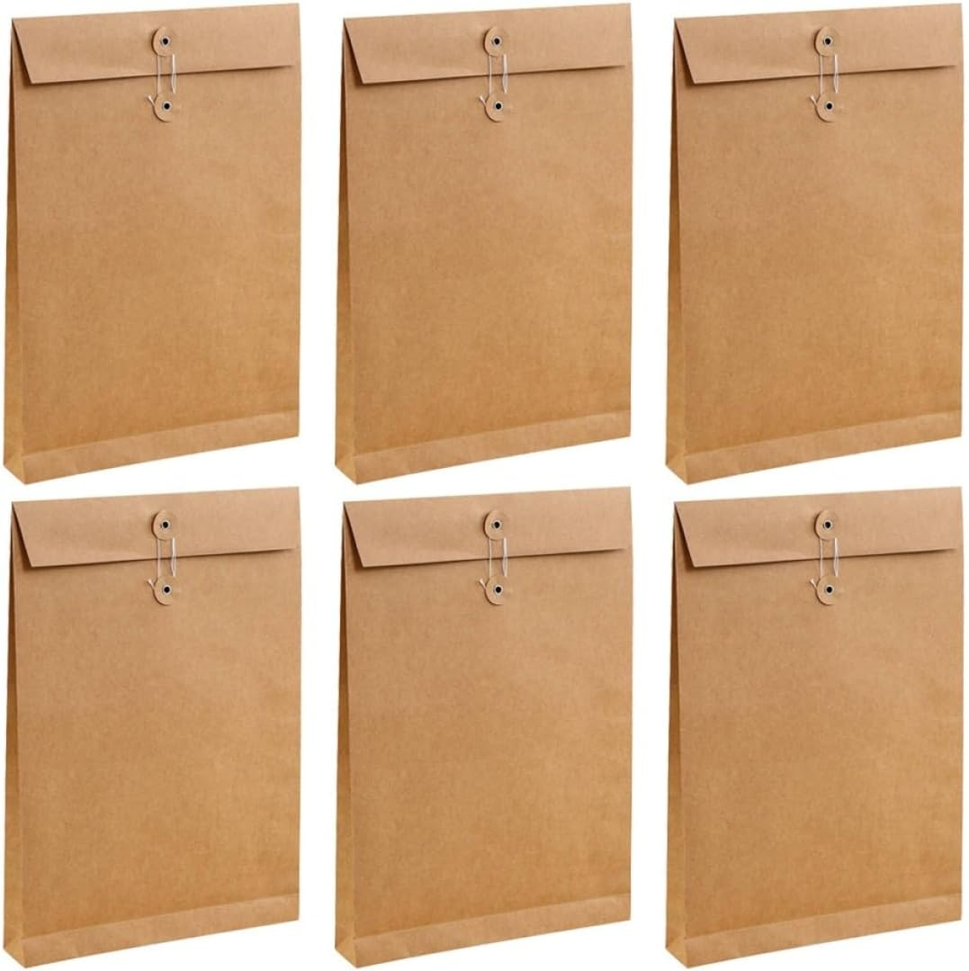 SHOWERORO 6Pcs Wardrobe Storage Packing Bags File Holder Satchel Paper Portfolio Document Carrier Bag Large Capacity for Office School Travel