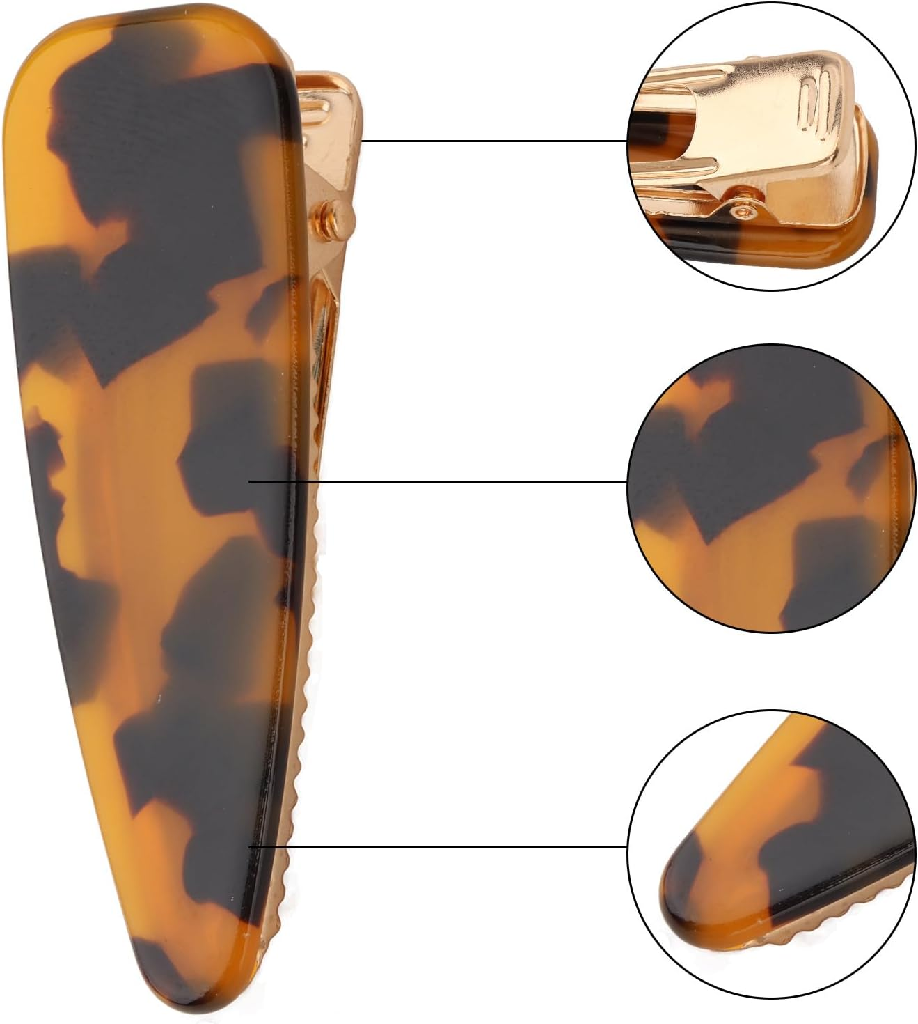 Exipsat Hair Clips for Women Large Vintage Style Snap Clip for Thick Hair 7 Pack Flat Hair Clips image number 5