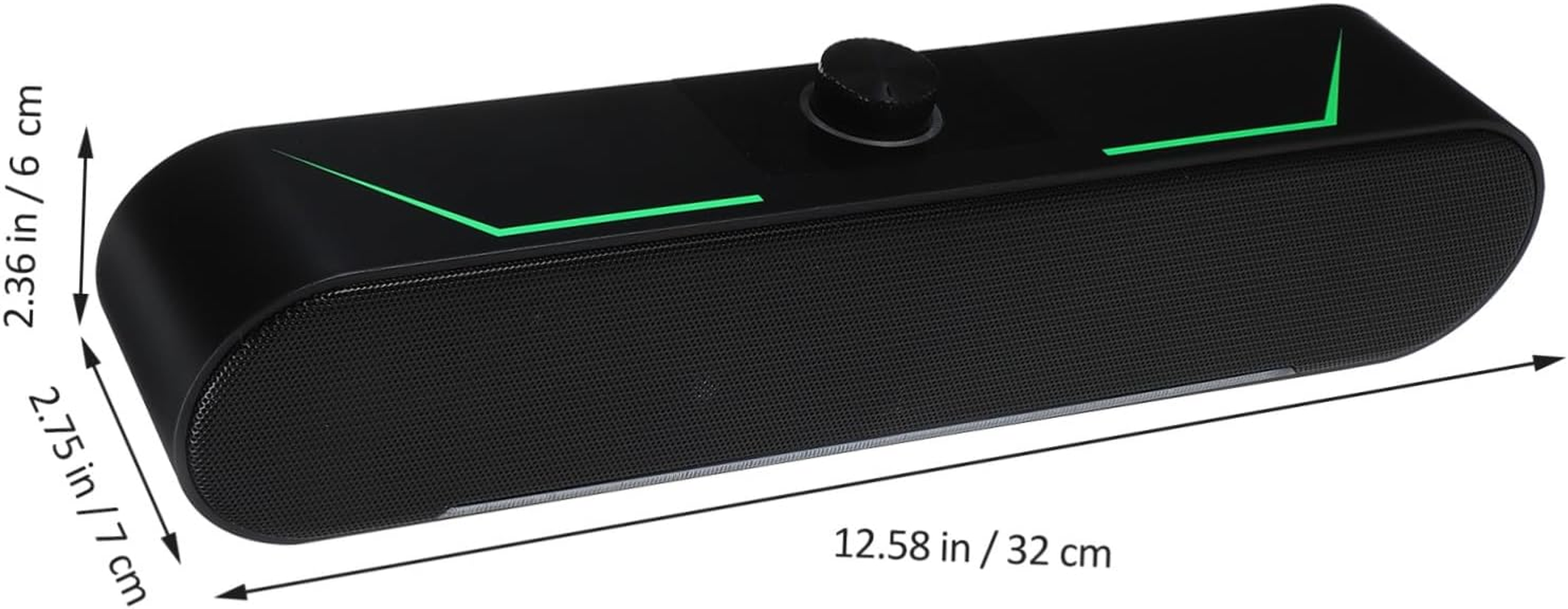 Homoyoyo Hifi Stereo Soundbar with LED Lighting Wired Desktop Speaker for Gaming Tablets and Computers Dual Speakers Delivering Rich Bass and Treble Stable Connection for Movies Music And image number 3