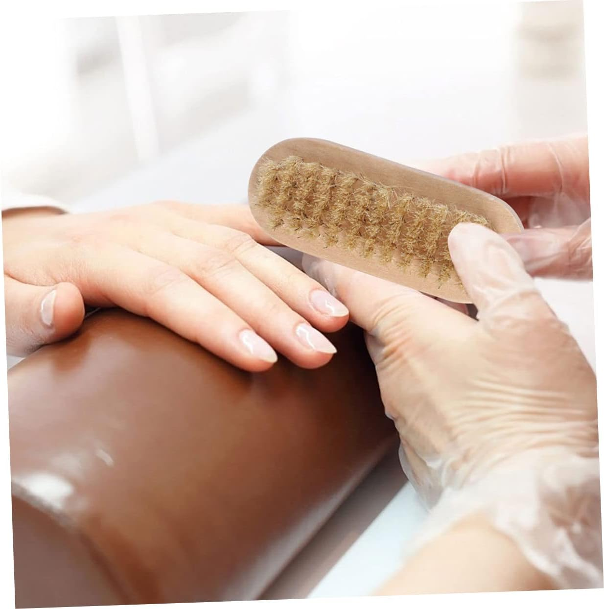 SOESFOUFU Wooden Nail Brush Set (4Pcs) Soft Bristles for Fingernail and Toe Cleaning for Home Grooming and Personal Care image number 3