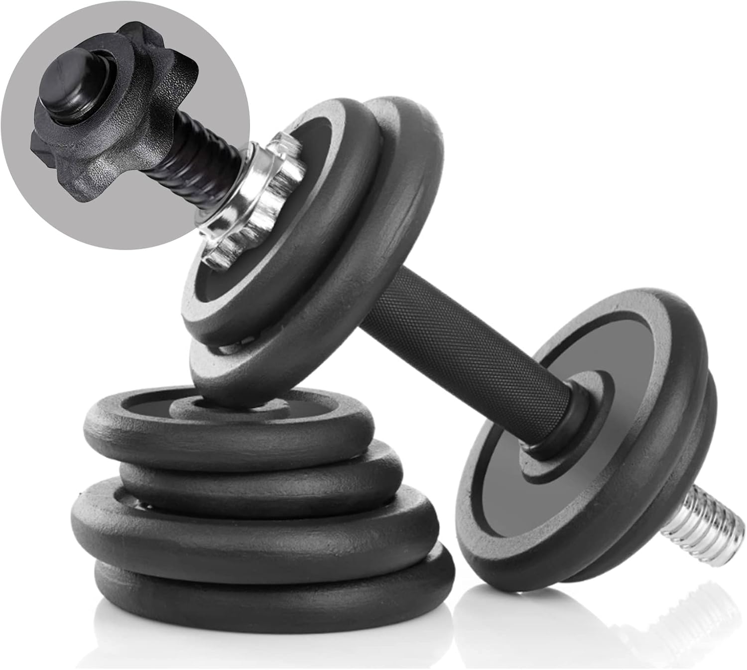 2Pcs Barbell Bar Hexagon Nuts,Anti-Slip Spin-Lock Collar Screw Hex Nut Screw Clamps,Barbell Clips Dumbbell Hex Nut Barbell Spin-Lock Collars Screw Clamps for Dumbell Weight Lifting Fitness Training image number 5