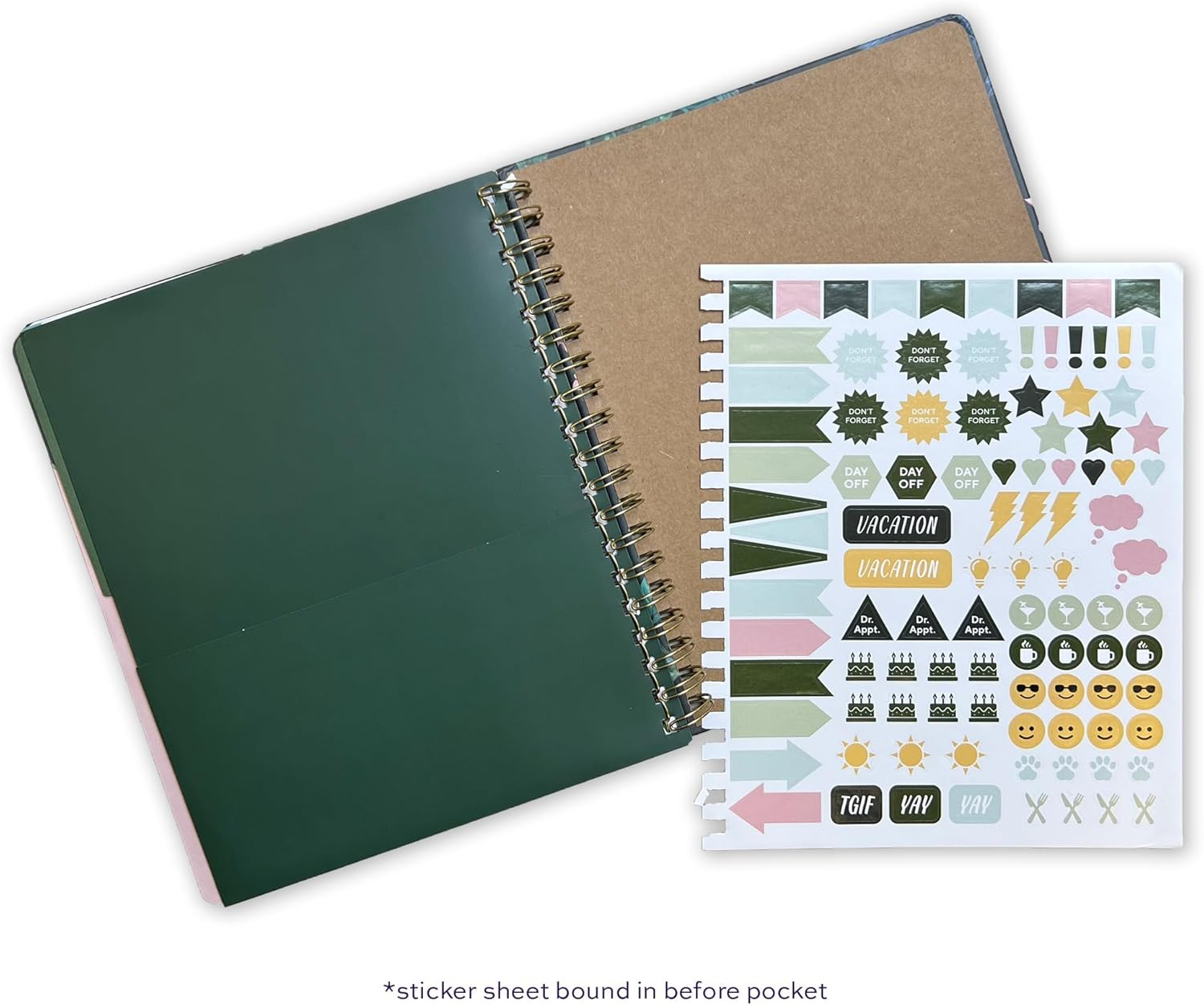 High Note 2026 Planner, 17-Month Weekly & Monthly Hardcover Planner by La Scarlatte: August 2025 to December 2026, 9" X 10" - Greenery - Fruits image number 7