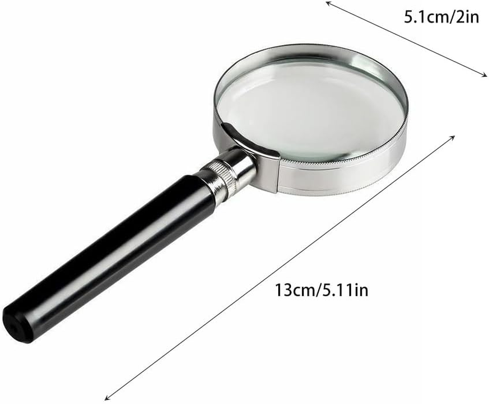 STOBOK Handheld Magnifying Glass for Seniors Lightweight Reading Magnifier for Jewelry Repair and Detailed Work Hobbies Crafts and Everyday Use image number 2