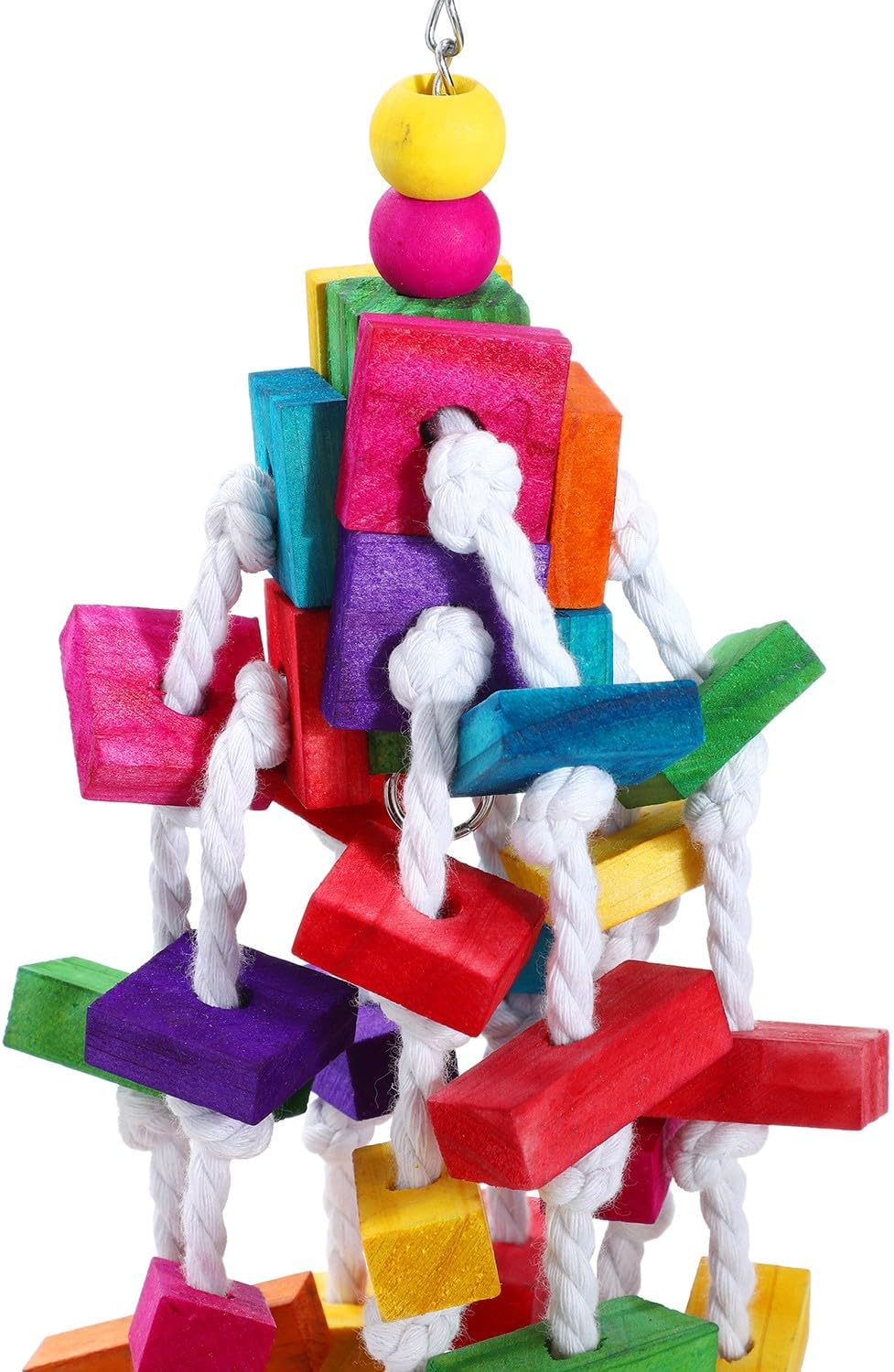 Paws & Claws Parrot Wood + Rope Toy, Large, 40 X 15 Cm Size image number 2