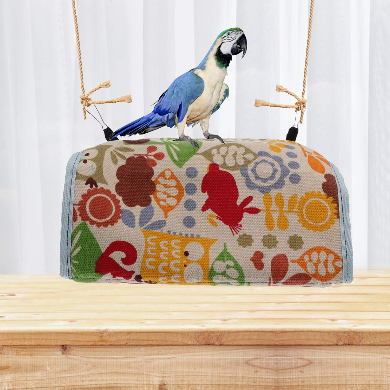 POPETPOP Warm Birds Nest Winter Birds House Bird Hanging Cave Cage Parrot Bed Hammock Hanging Swing Bed Nest Bird House M image number 5