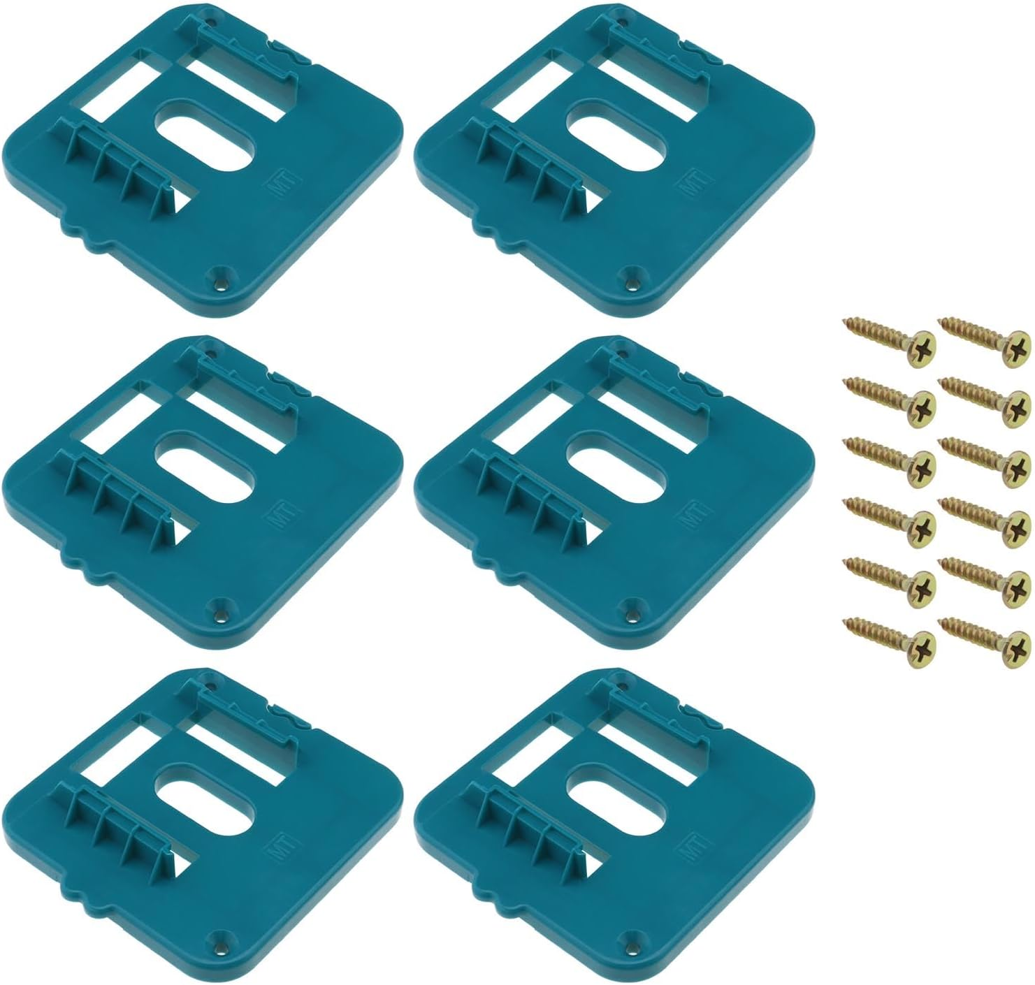 Emagtech 6PCS Battery Holder Compatible with Makita 18V BL1860 BL1850 BL1840 BL1830 Battery Mounts Dock Holder Base with 12PCS Fixing Screws image number 4