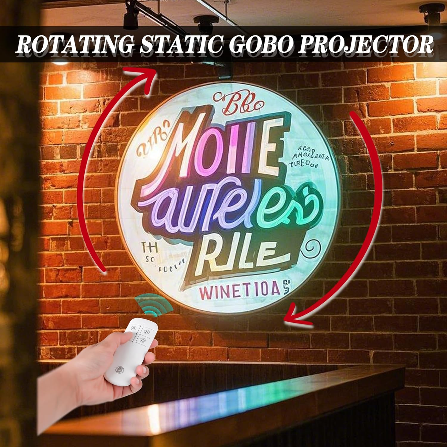 65W GOBO Projector for Business Custom Logo Projectors Rotating Store Floor Personalized Wall Outdoor Waterproof IP67 Image for Shop Advertising,Wedding Stage image number 6