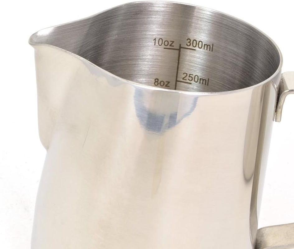 Rhino Coffee Gear Rhino Classic Milk Pitcher 12OZ, 12 Oz, Silver