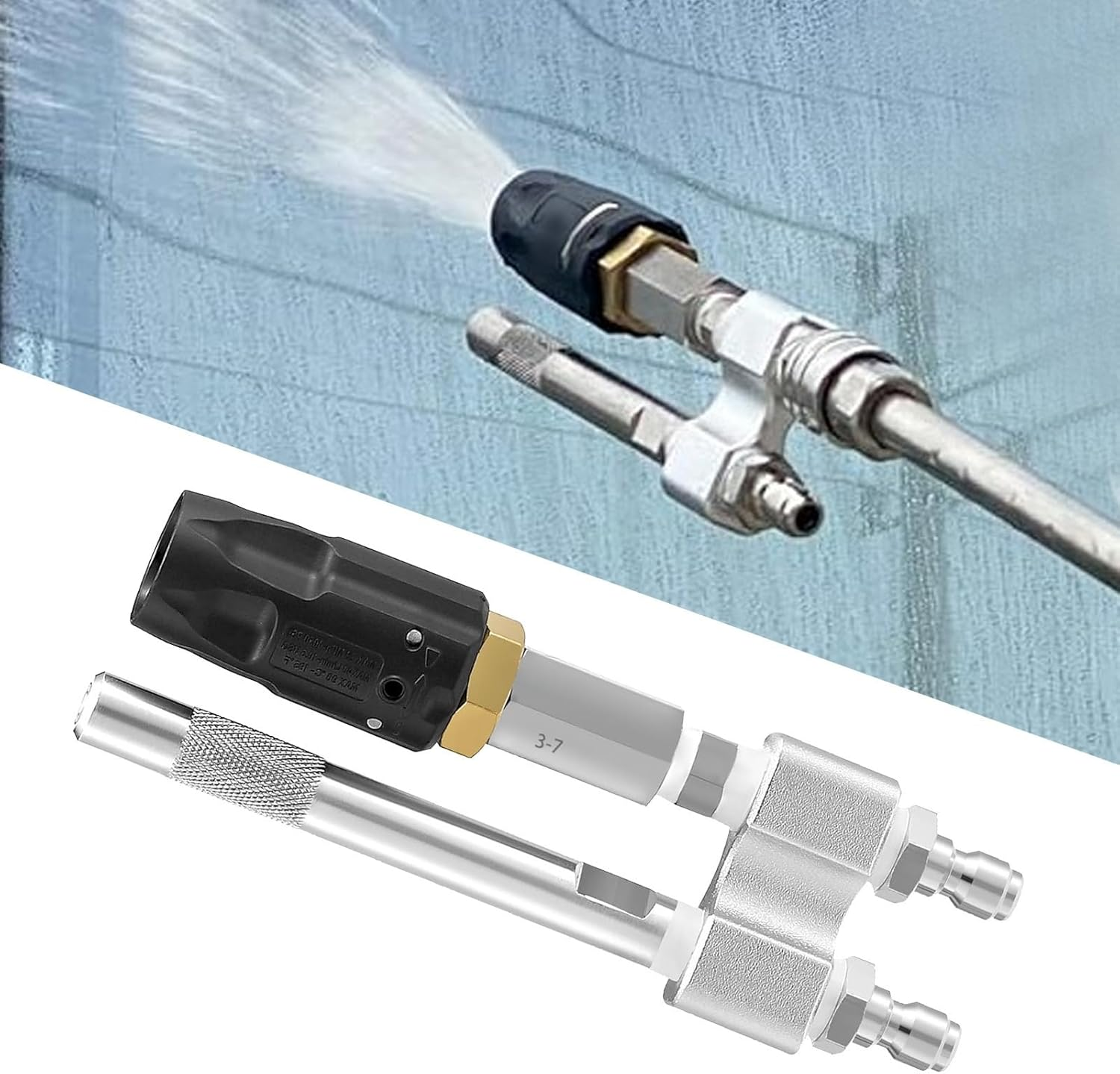 Spacnana Pressure Washer Nozzle Long Soap Washing Tips, Effective Remote 3-7 GPM, 1000-4050 PSI, Stainless Steel for High Washing Jobs image number 6