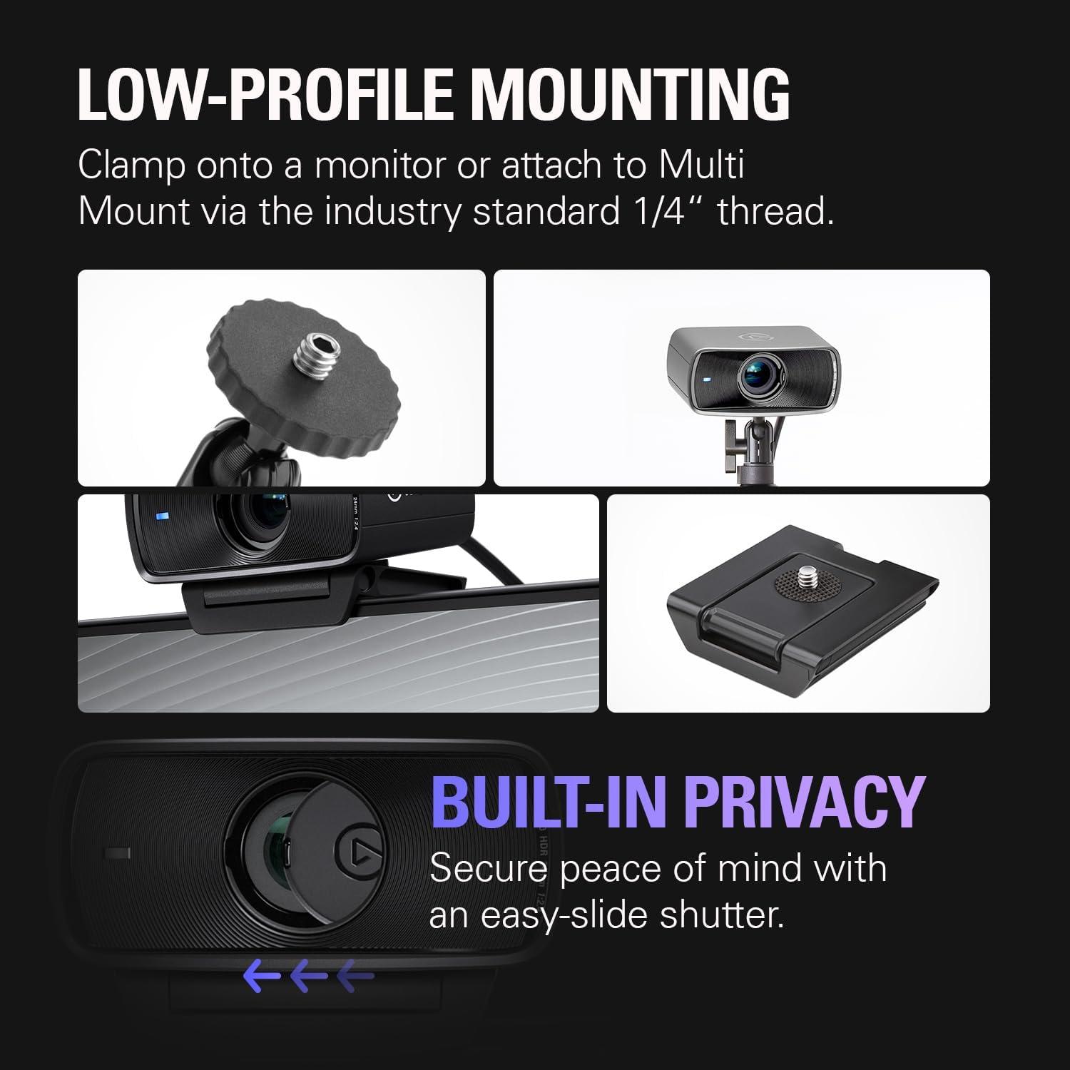 Elgato Facecam MK.2 &ndash; Premium Full HD Webcam for Streaming, Gaming, Video Calls, Recording, HDR Enabled, Sony Sensor, PTZ Control &ndash; Works with OBS, Zoom, Teams, and More, for Pc/Mac image number 3