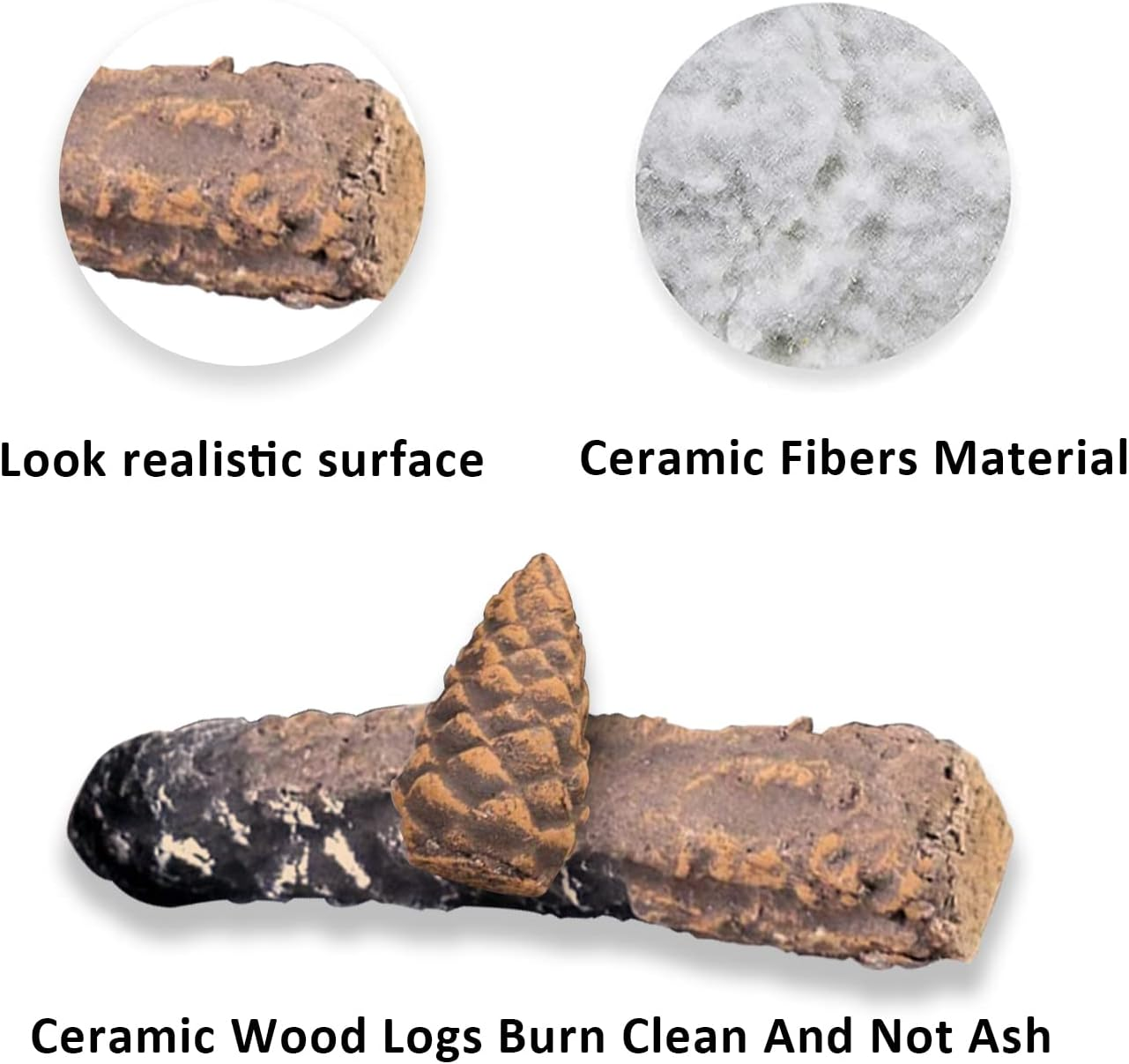 B-HOTTE Gas Fireplace Logs (10X) image number 2