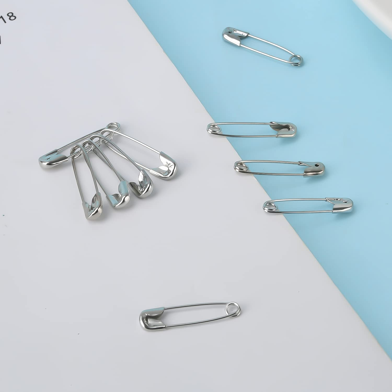 150Pcs Safety Pins, 19Mm Mini Safety Pins for Clothes Metal Safety Pin for Clothing Sewing Handicrafts Jewelry Making (Silver)