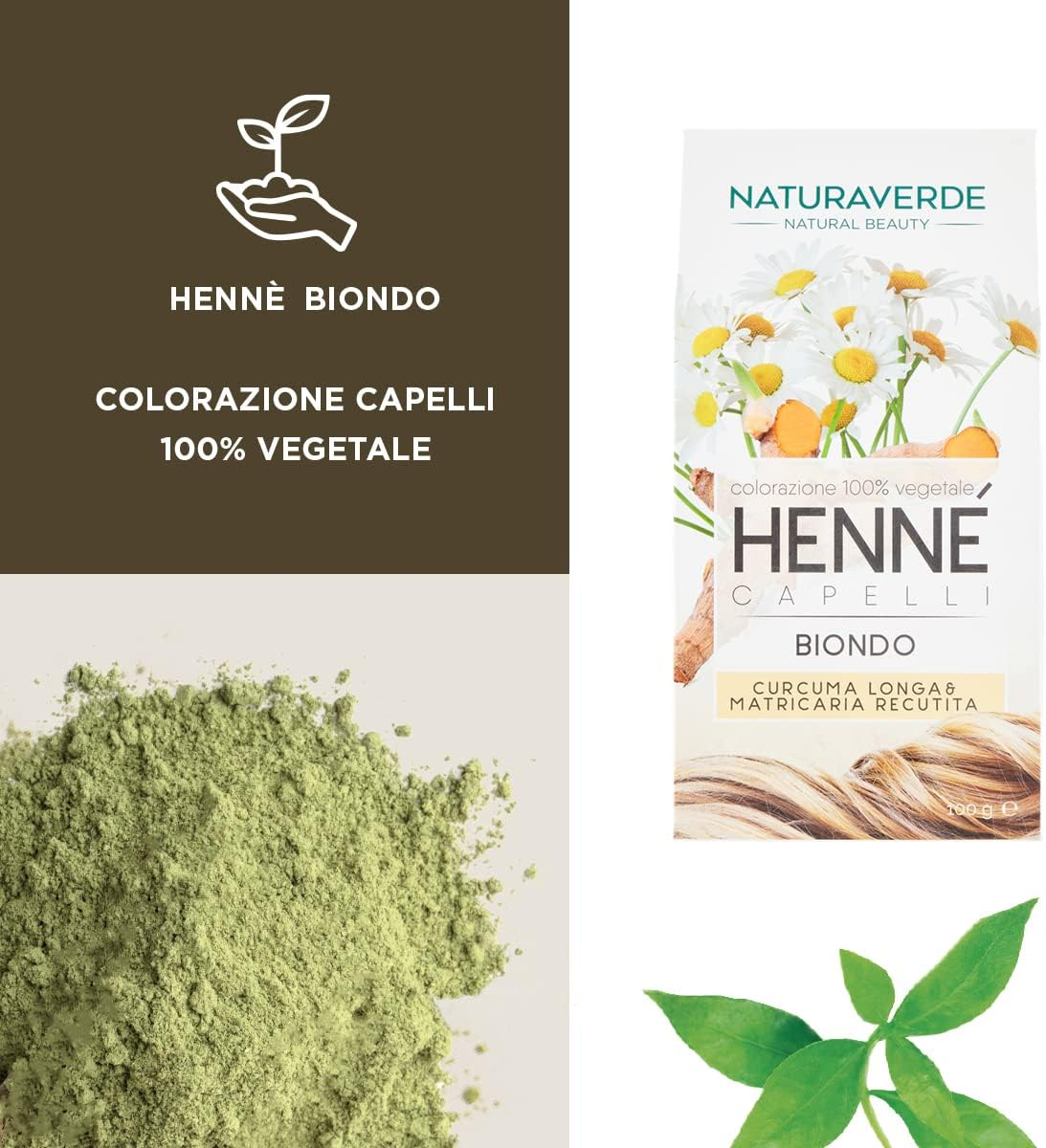 Naturaverde Herbal Colour Henna Blonde 100 G image number 1