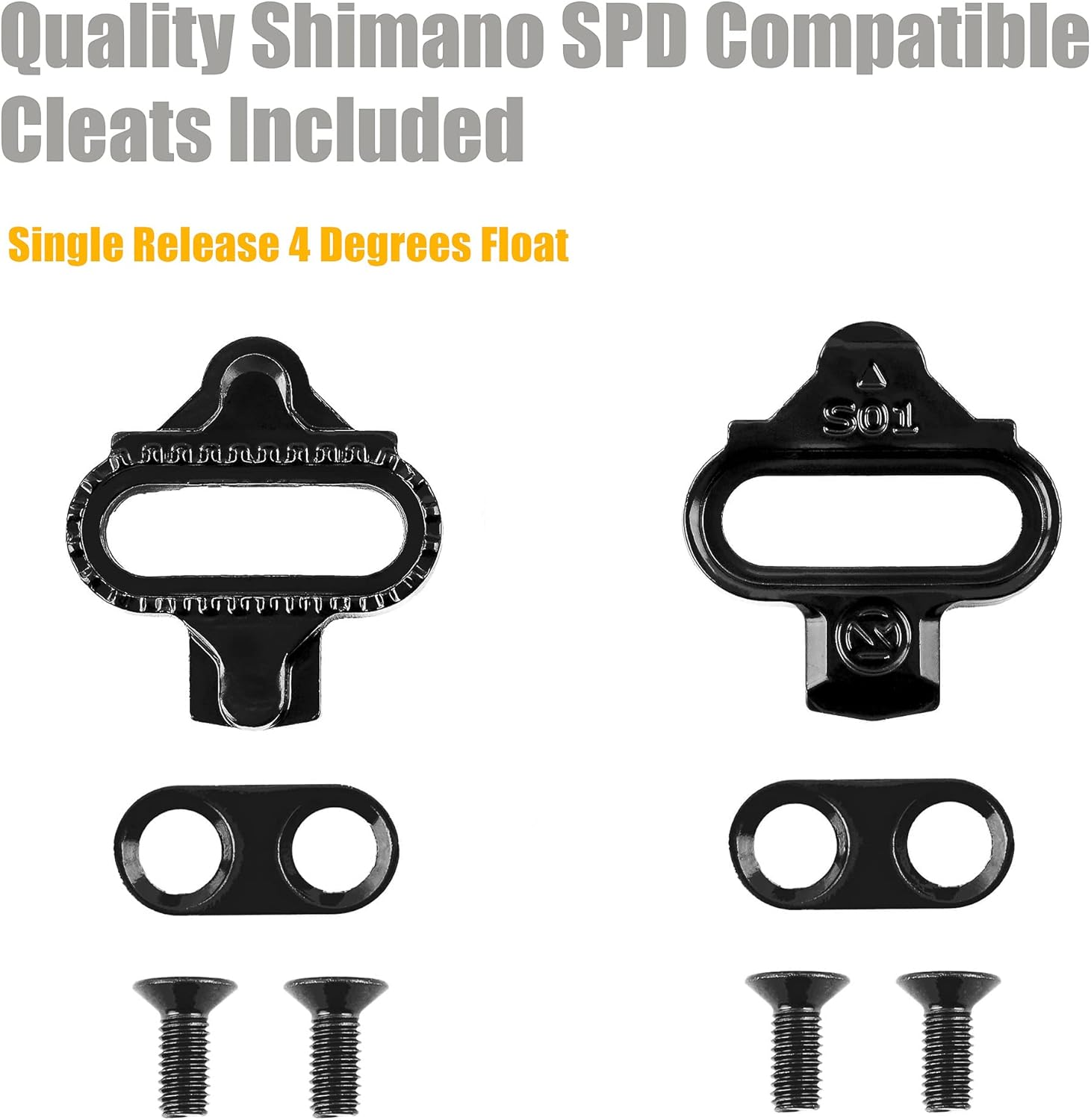 Cyclingdeal Bicycle Shoes Cleats Adapters - Using MTB Type SPD Cleats on Road or Indoor Bike Shoes with 3 Holes - Compatible with Shimano SPD Crankbrother - Converting Adapters image number 1